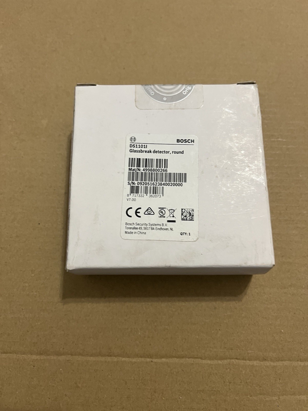 Bosch DS1101i Round Glass Break Detector