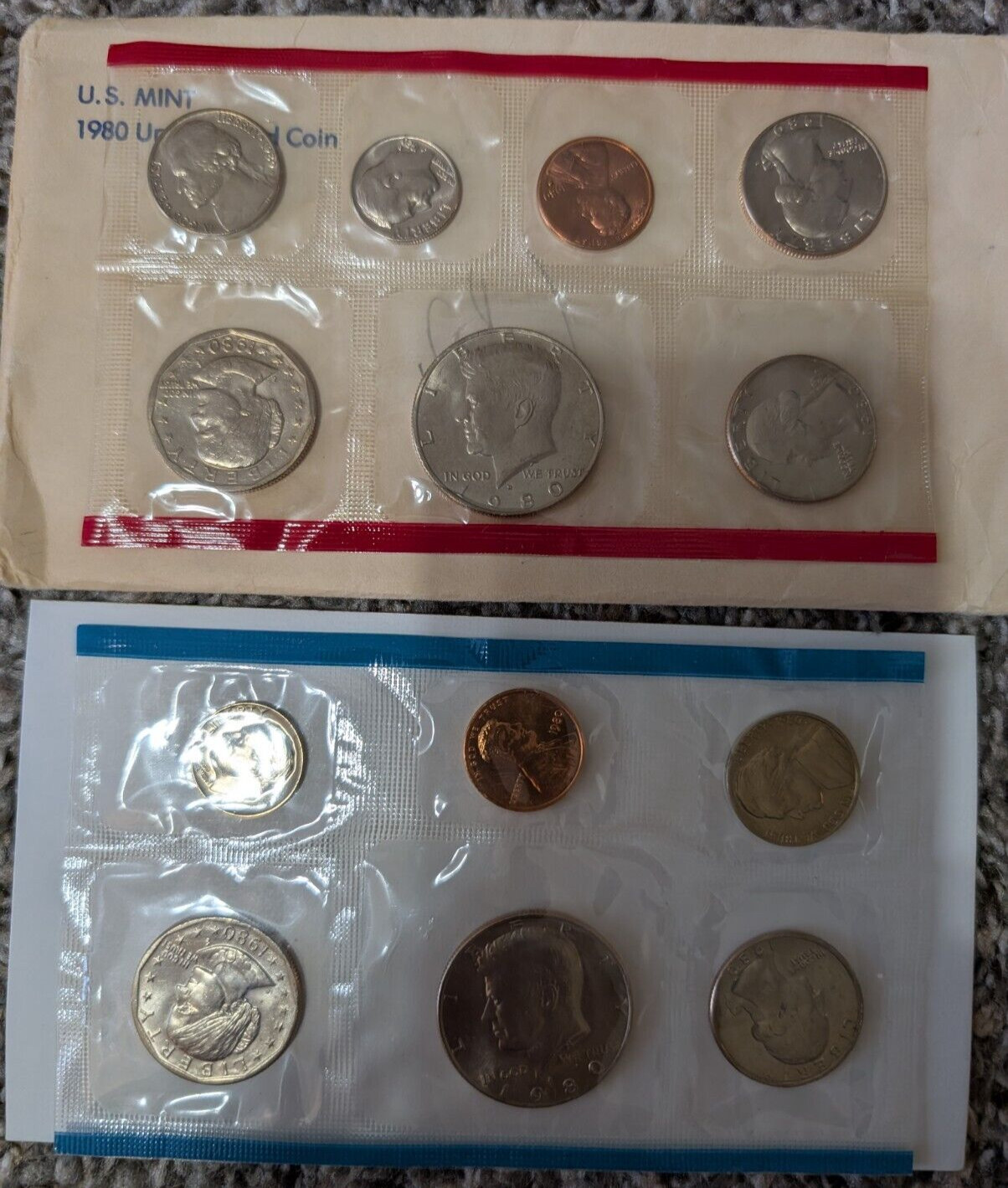 1980 Uncirculated Coin Set U.S Mint Original Government Packaging OGP