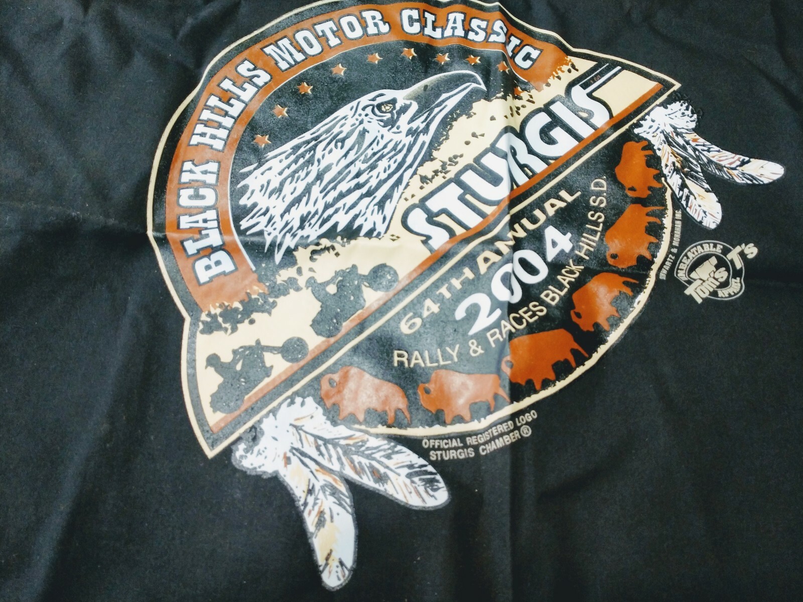 EE Sturgis Black Hills Motorcycle Rally 2004 Bandana 26.5 x 25 motor classic 64
