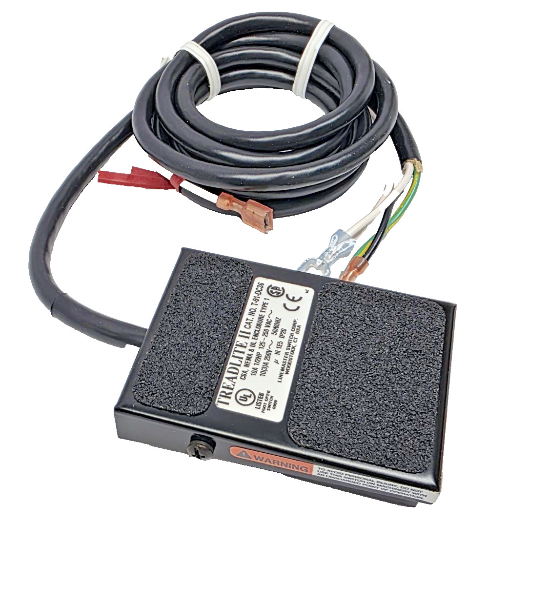 Linemaster Treadlite II  T-91-DC36 Foot Switch Type 1 Enclosure 10A 250VAC