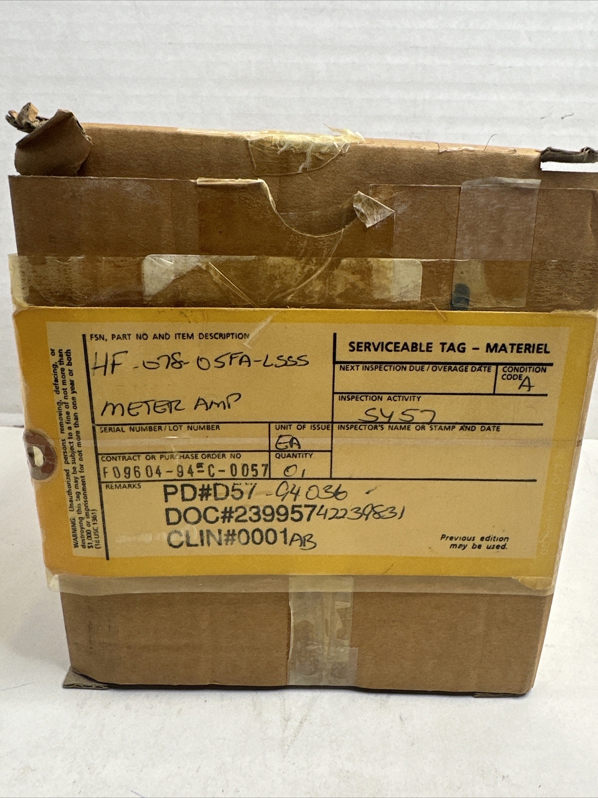 Crompton AC Voltmeter 0-1000 Military Surplus