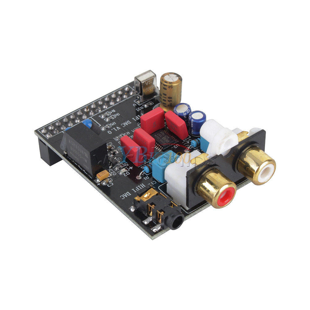 Black HIFI DAC Audio Sound Card Module I2S Interface For Raspberry Pi B Version