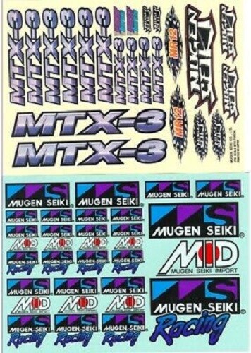 Vintage Mugen Seiki MTX-3 DECAL T0022