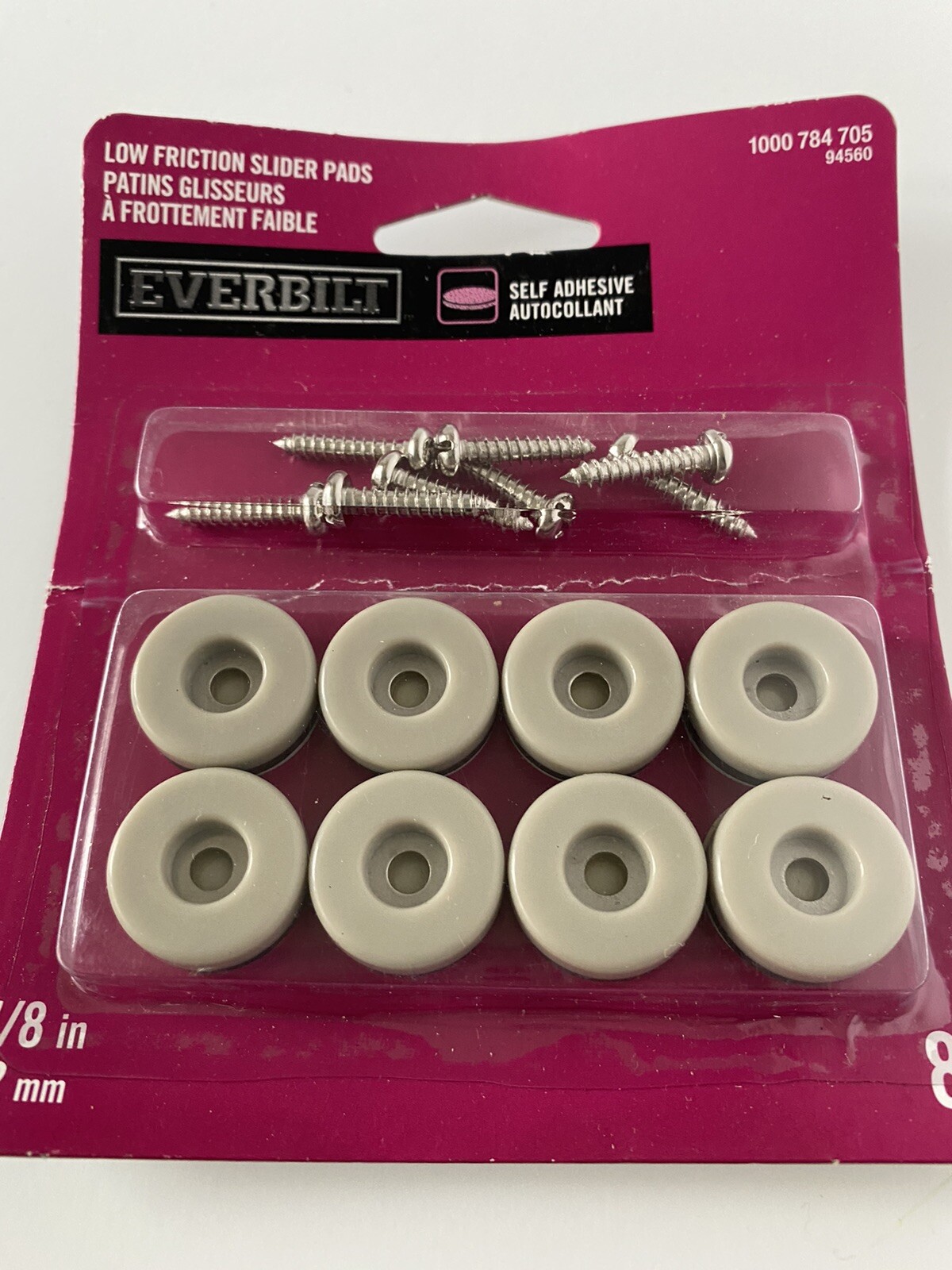 Low Friction Slider Pads New Self Adhesive Screw Mount 8pc Set Durable Furniture