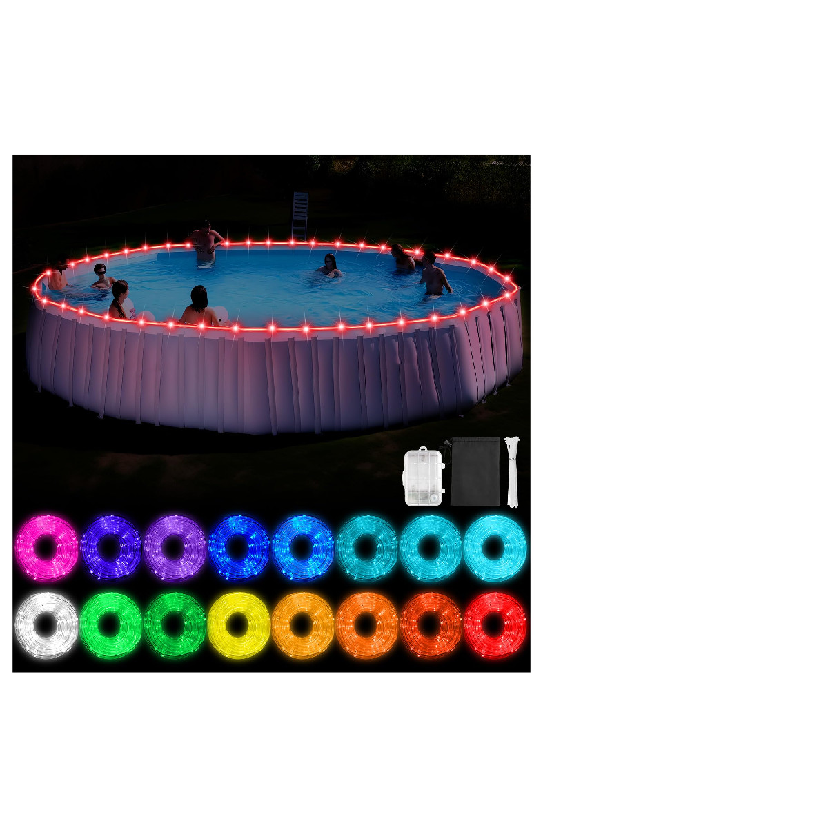 Tujoe Remote Control Led Pool Lights For Above Ground Pools Submersible