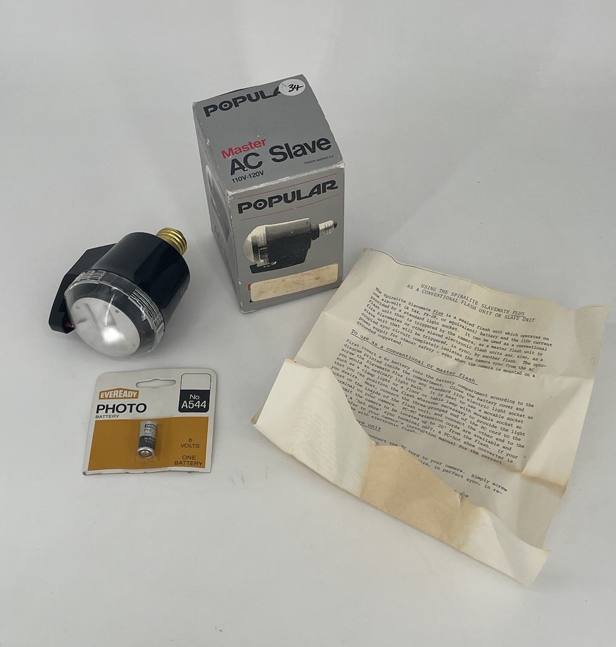 Morris Popular Master AC Slave 110V-120V Photography Light Bulb Accessory w/ Box