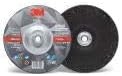 3M 87448 Silver Depressed Center Grinding Wheel, 7 x 1/4 x 5/8-11 T27, 36 Grit,