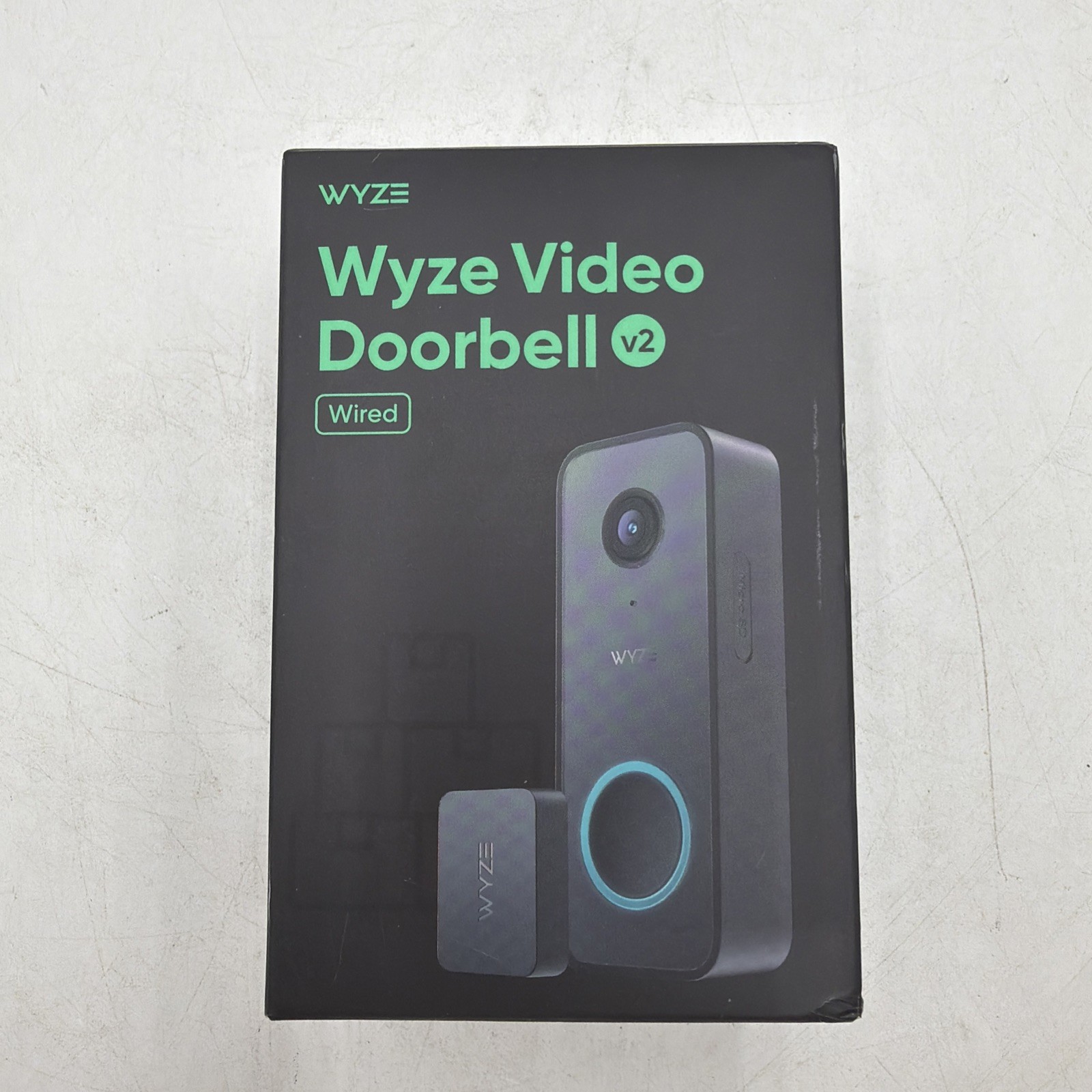 Wyze Video Doorbell v2 Wired 2K Resolution Night Vision Detection Black