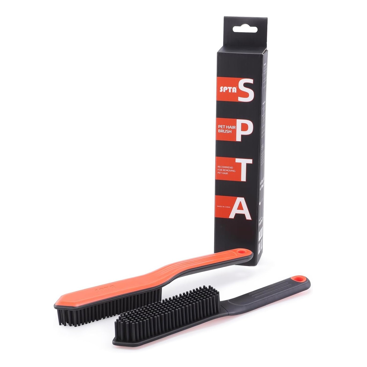 SPTA 1Pc Pet Hair Removal  Brush Triangular Wedge Tip Rubber Bristles for Cars