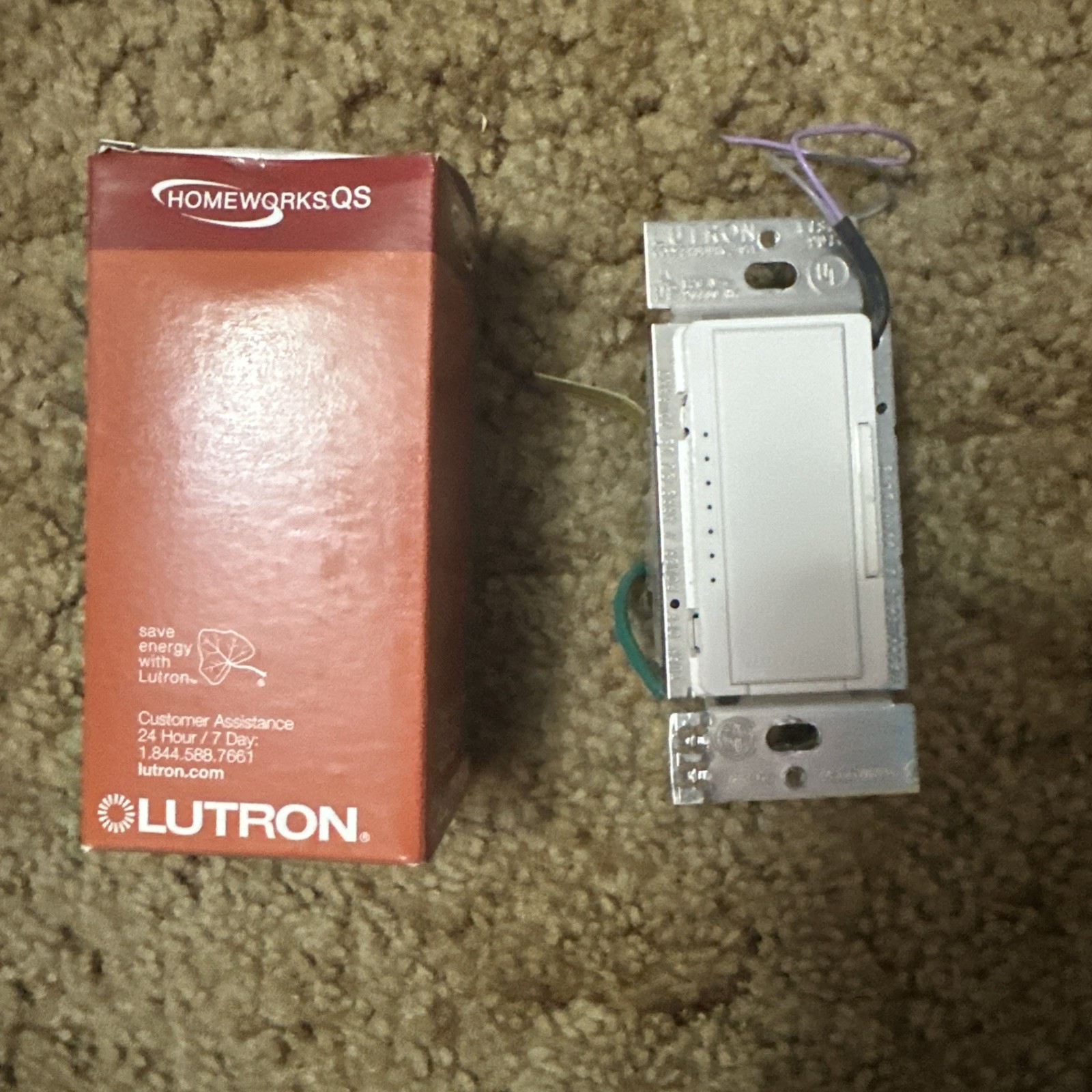 Lutron Dimmer HomeWorks HWD-6D-WH used