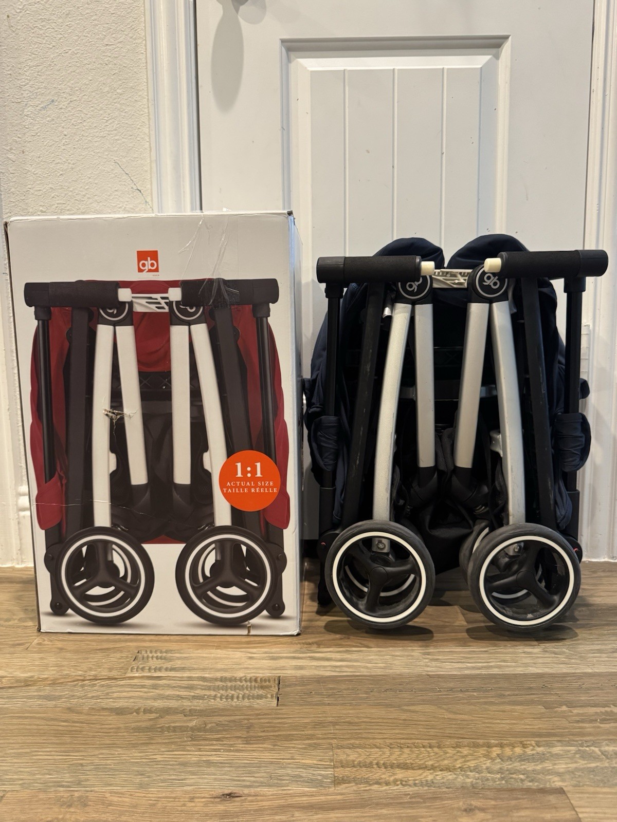 gb Pockit+ All-City Lightweight Single Stroller Blue Five-Point Harness