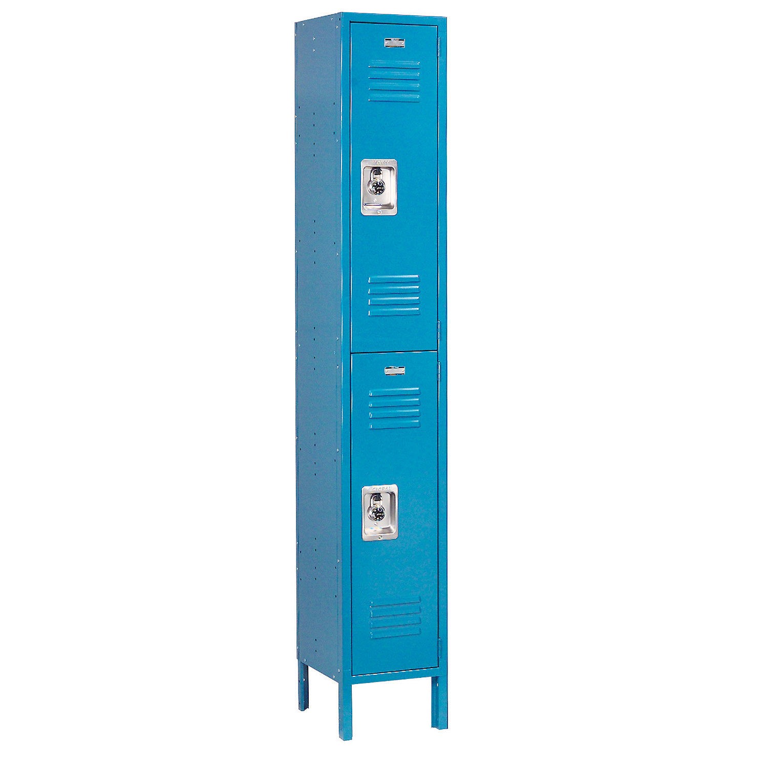 Double Tier Locker 12x15x36 2 Door Ready To Assemble Blue