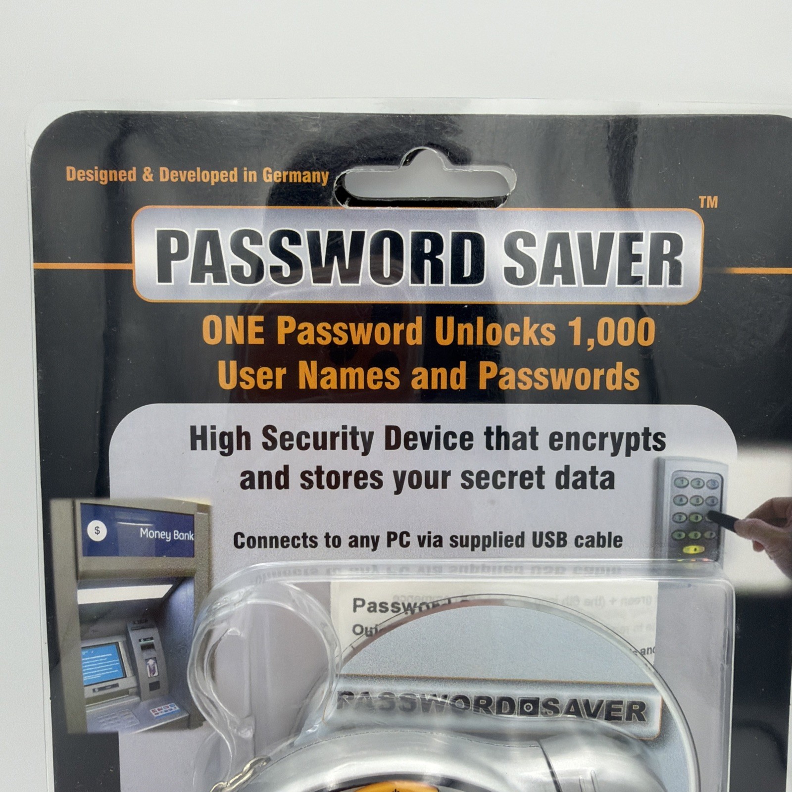 Password Saver USB-Micro Databank High Security Device New Sealed