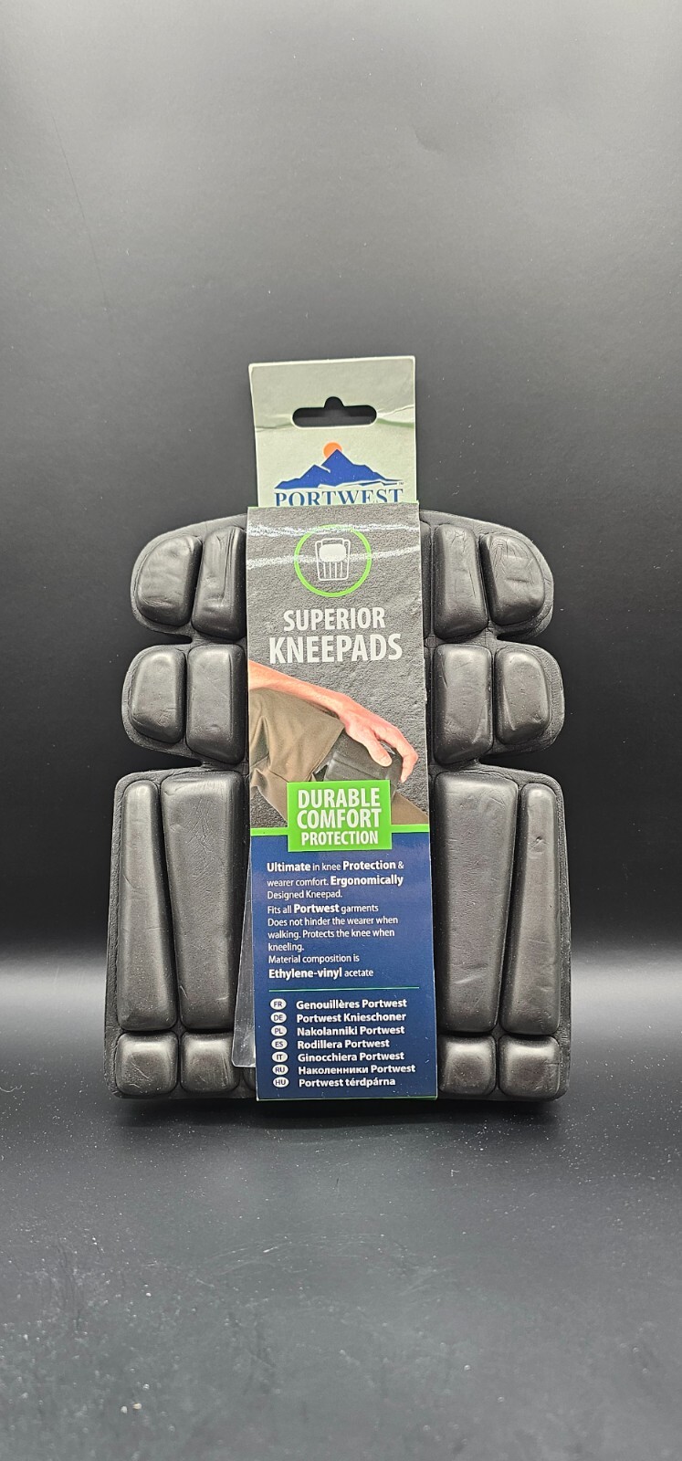 Portwest Superior Knee Pads Black S156 - NEW