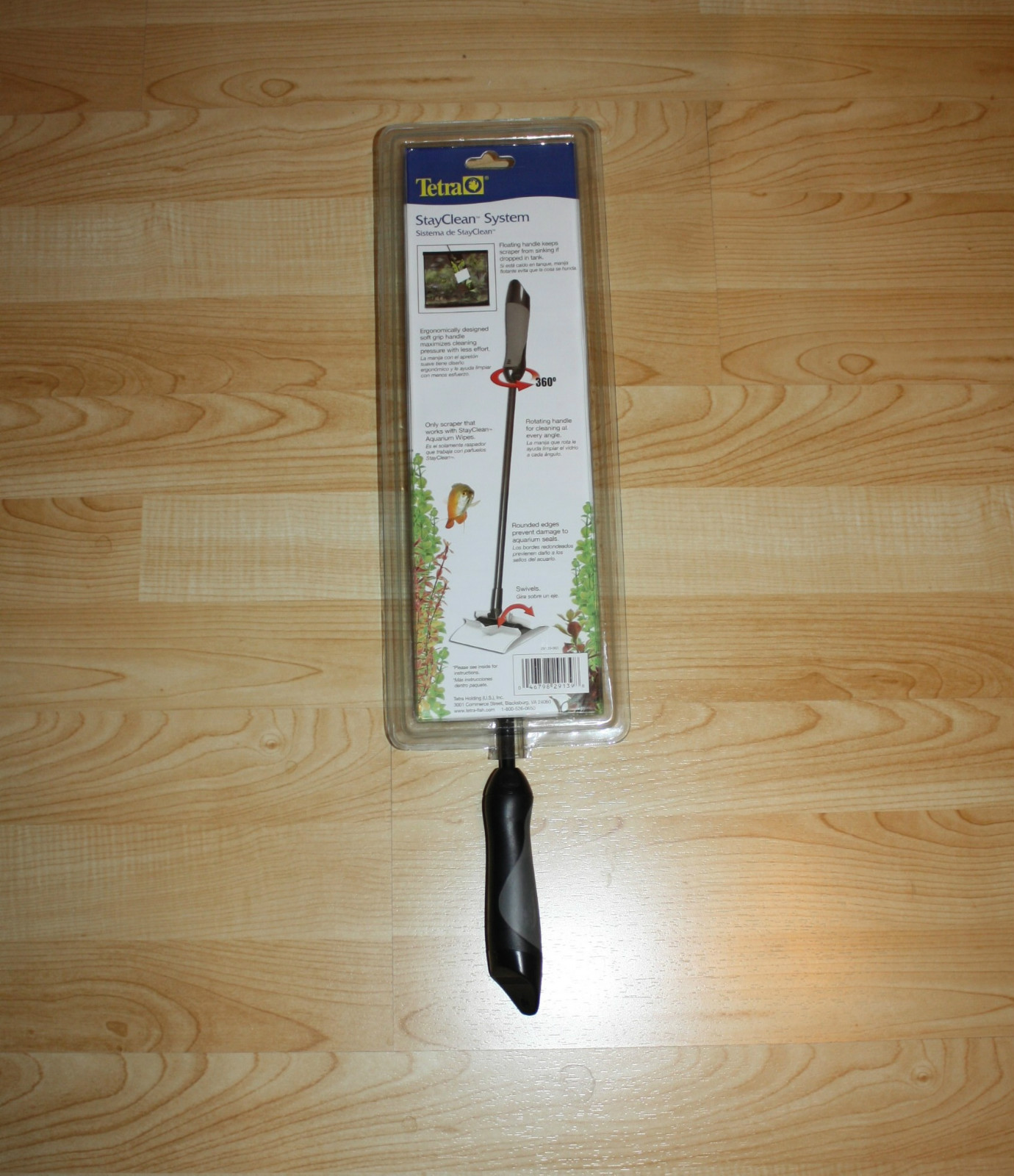 2 Fish Aquarium Cleaner Scraper with Wipes Rotating Handle