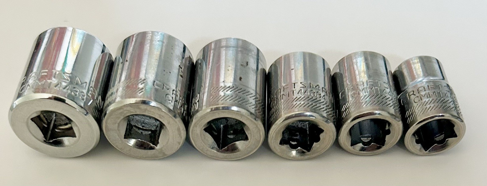 Craftsman 3/8" Drive 12 Point SAE Socket Set 7/16 to 3/4