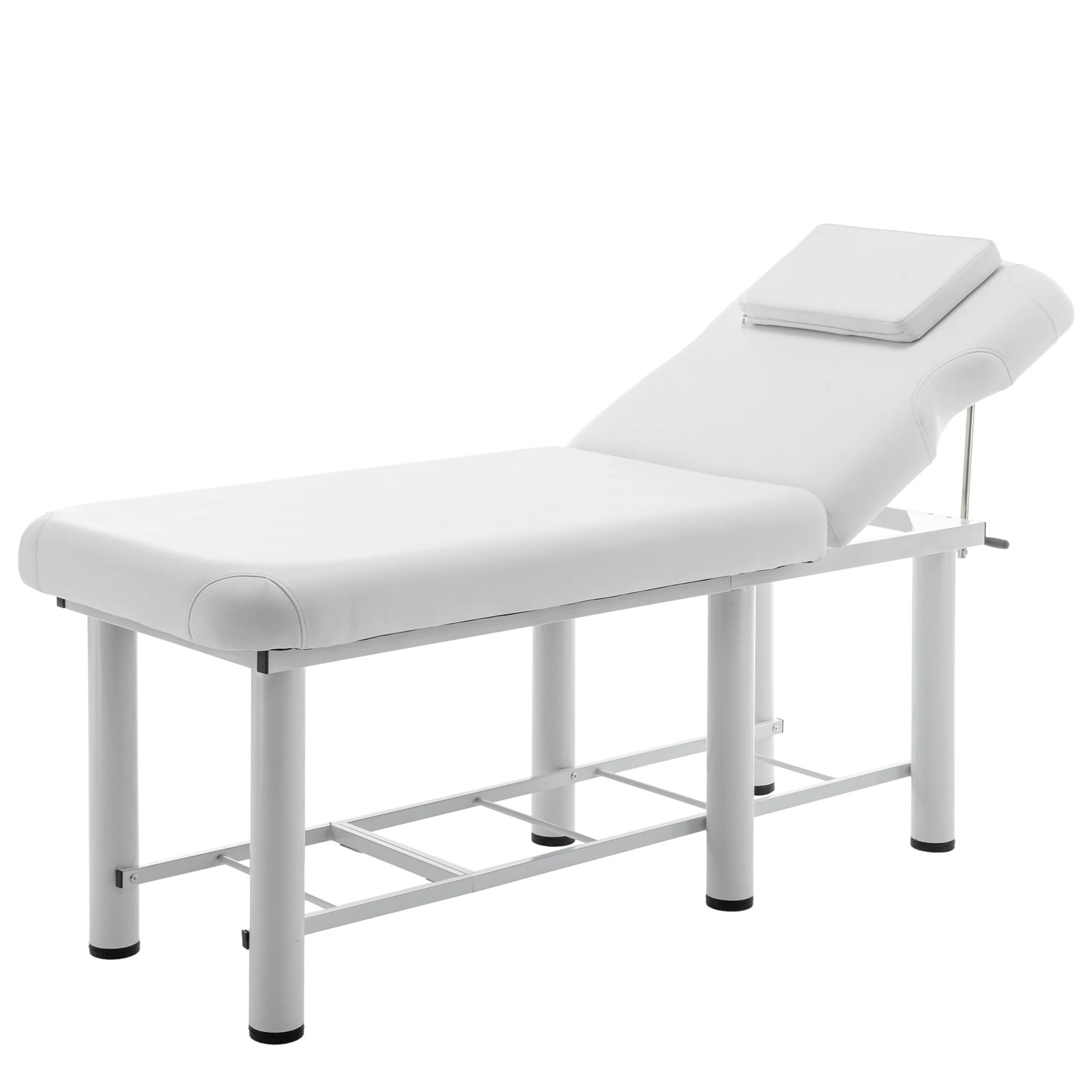 Massage Table, Backrest Adjustable, Removable Headrest, Bottom Shelf Storage