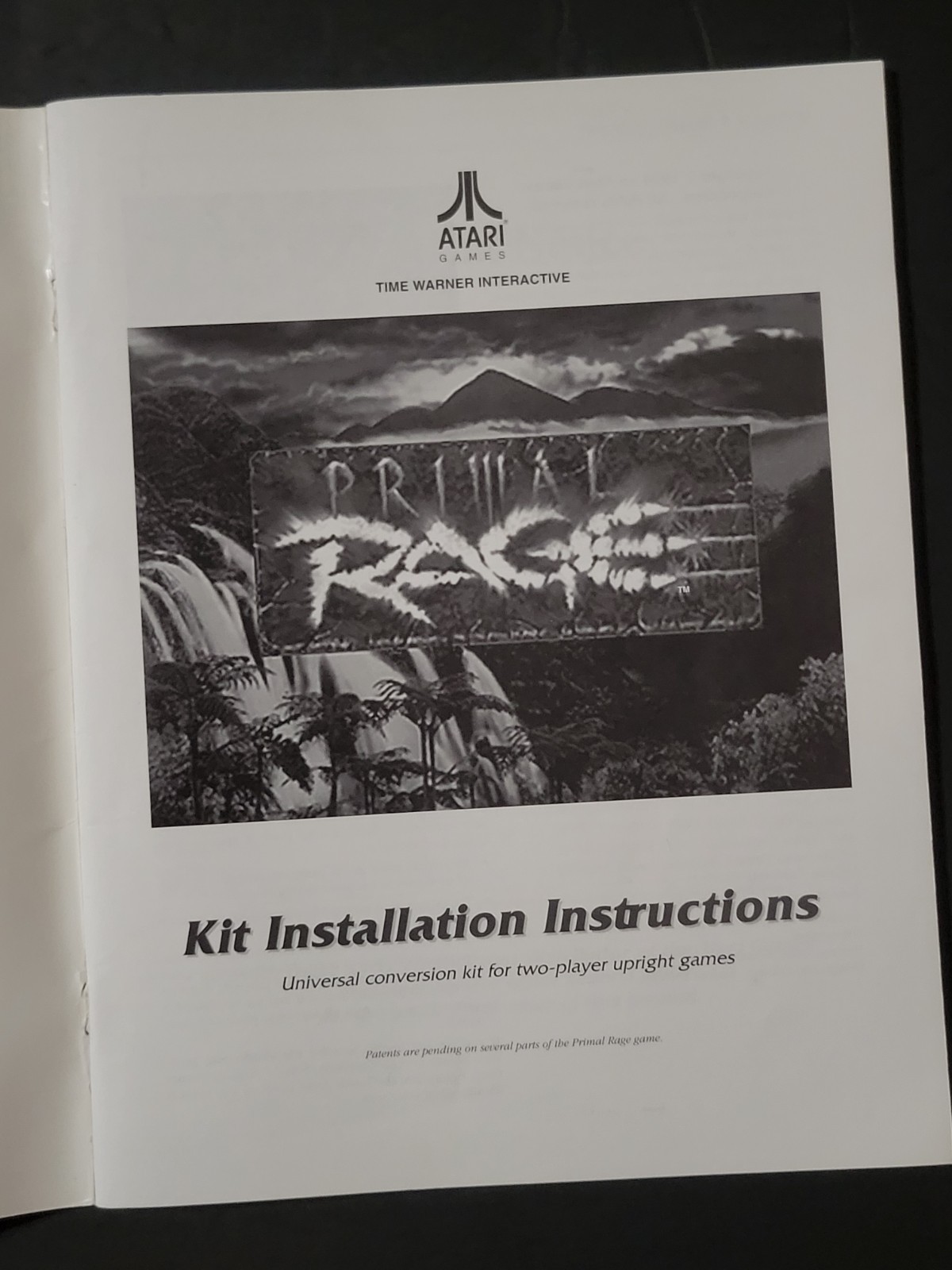 Vintage 1994 Original Atari Primal Rage Arcade Game Operator's Manual Schematics