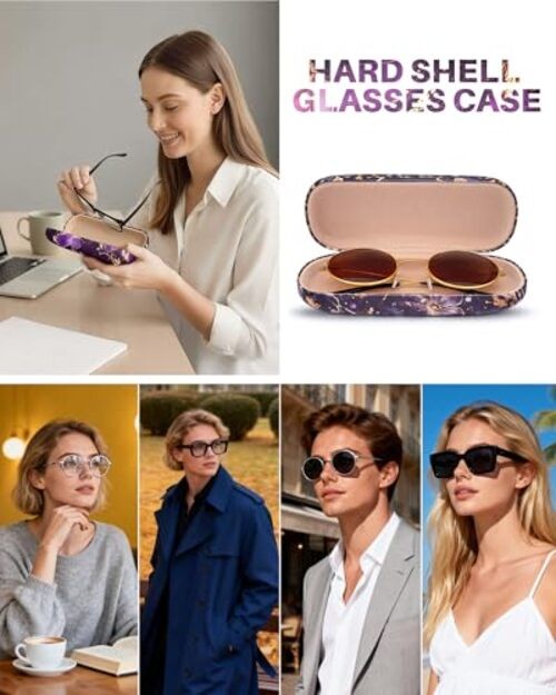 3pack eyeglass case hard shell，glasses case hard shell，eye glass cases Marble