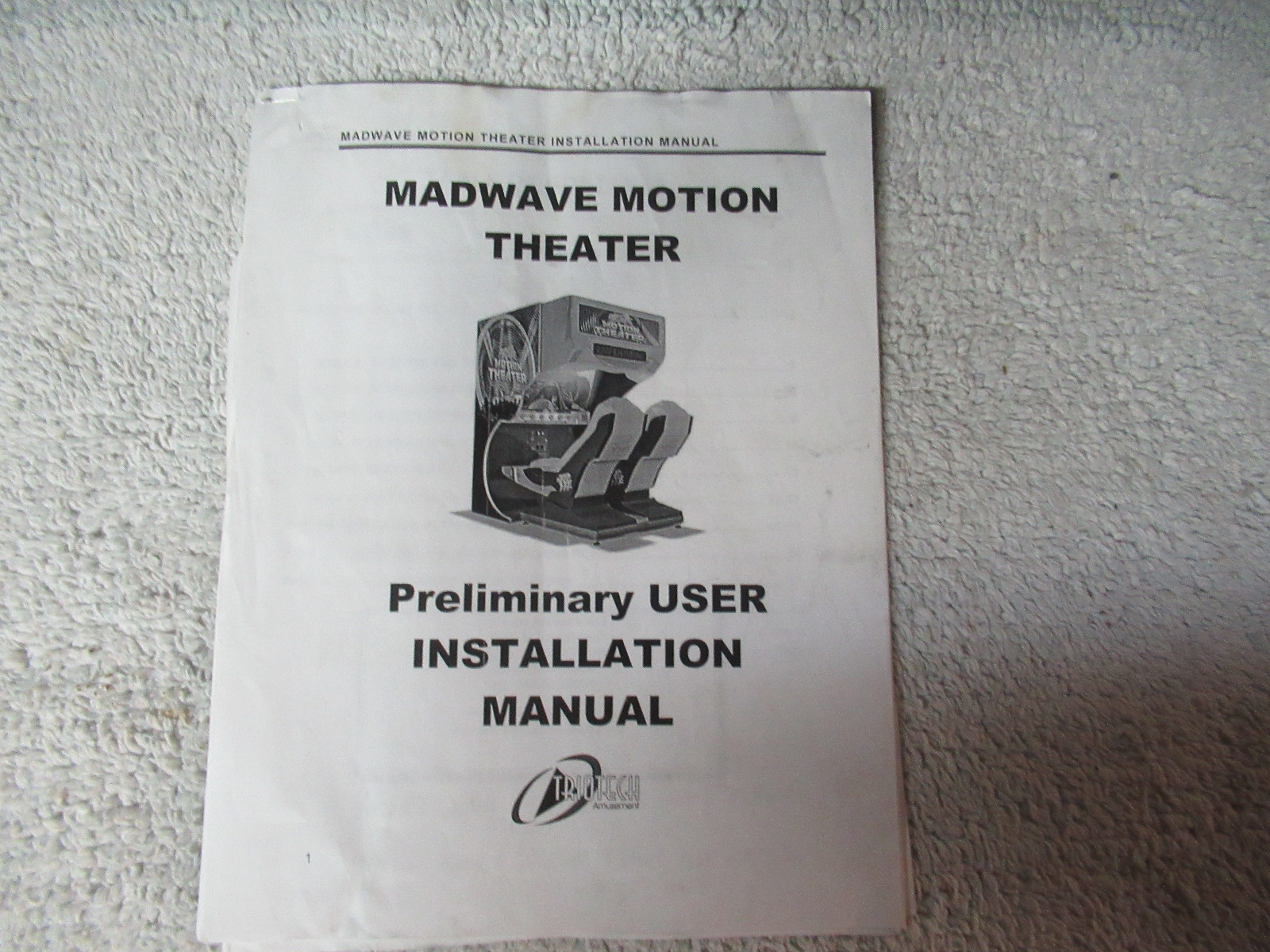 MADWAVE MOTION       arcade game manual