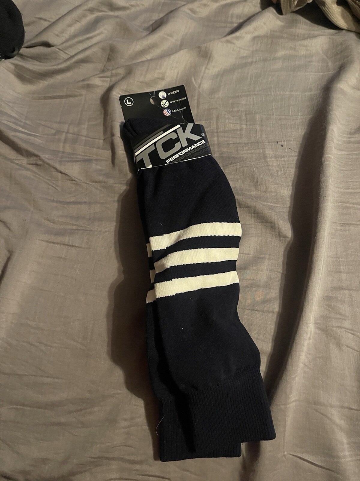 New TCK Baseball Socks Navy And White