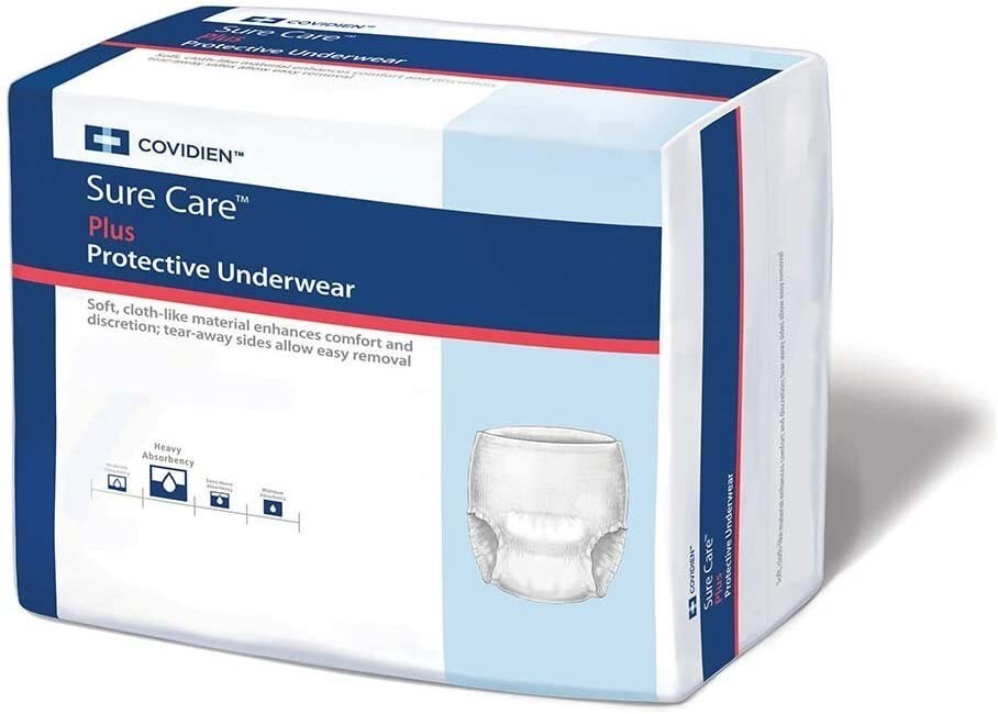 Cardinal (formerly Covidien) 1625 SureCare Unisex XLarge Underwear - Case of 56