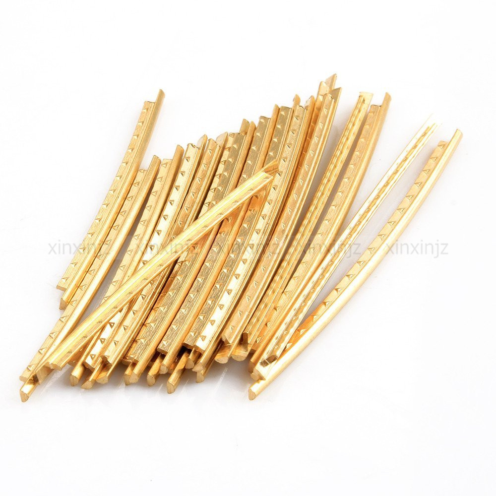 Set of 20pcs Copper Fret Wire Fretwire 2.0mm Gold for Acoustic Guitar