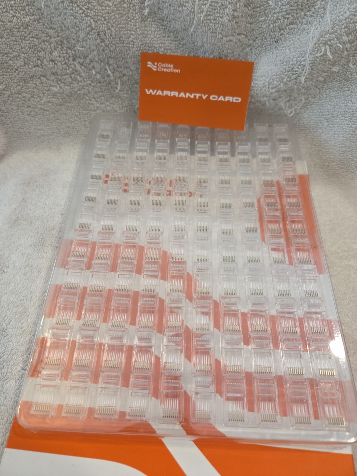 Cable Creation, CL0190, 100 Pack, Gold Plated, Transparent, NEW