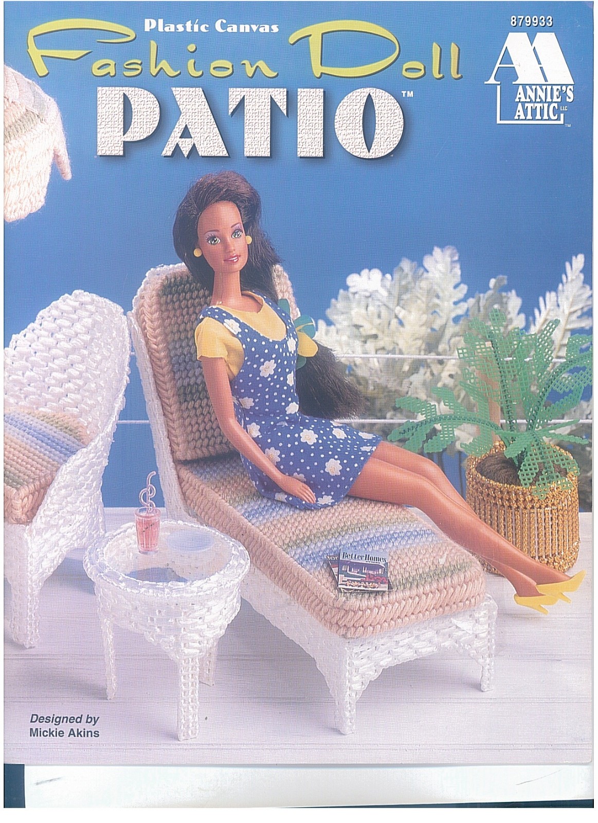 879933 Patio Plastic Canvas Fashion Doll Annies Attic Pattern Book