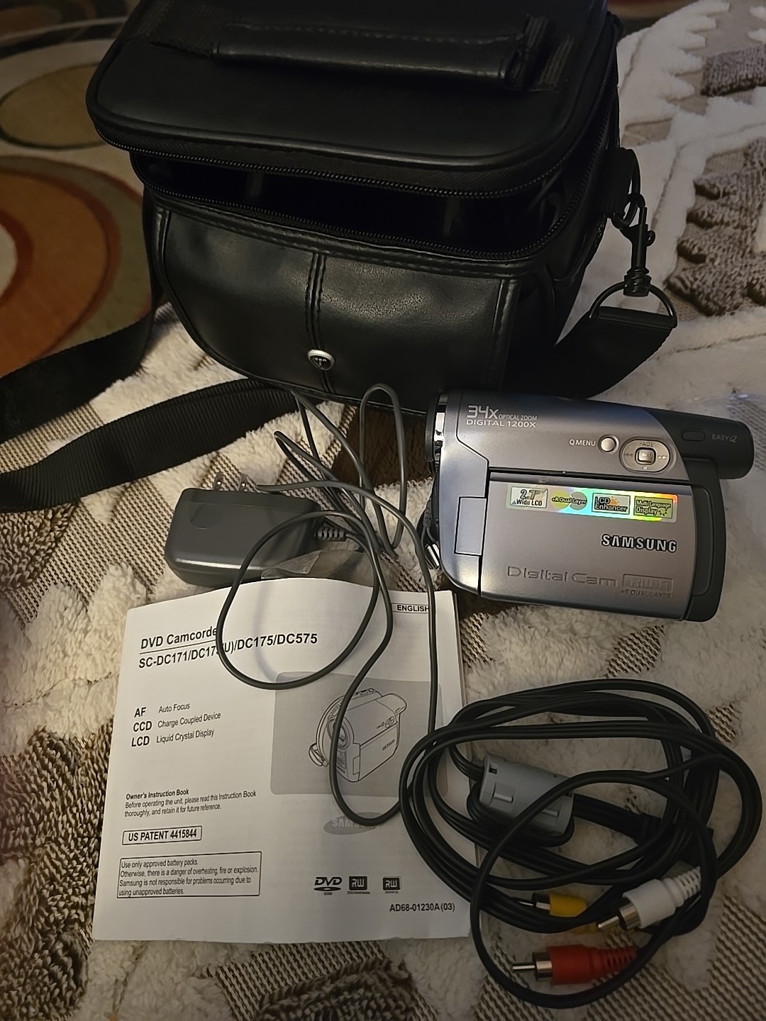 Samsung VP-DC171 Handheld DVD-RW Camcorder Silver Tested