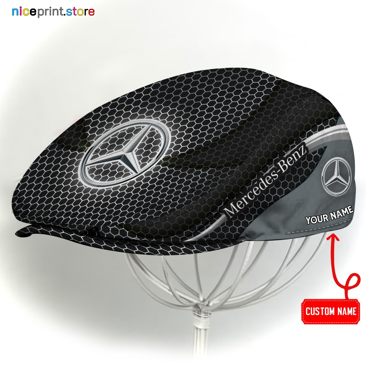 Mercedes-Benz Jeff Cap - Driver Cap - Golf Cap - Mercedes-Benz Flat Cap for Men