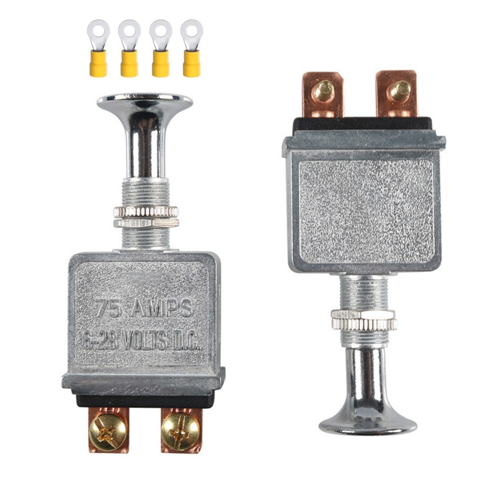 Push for pull Switch for 2 Pack 75 Amp 628V DC SPST for 2 Position with for