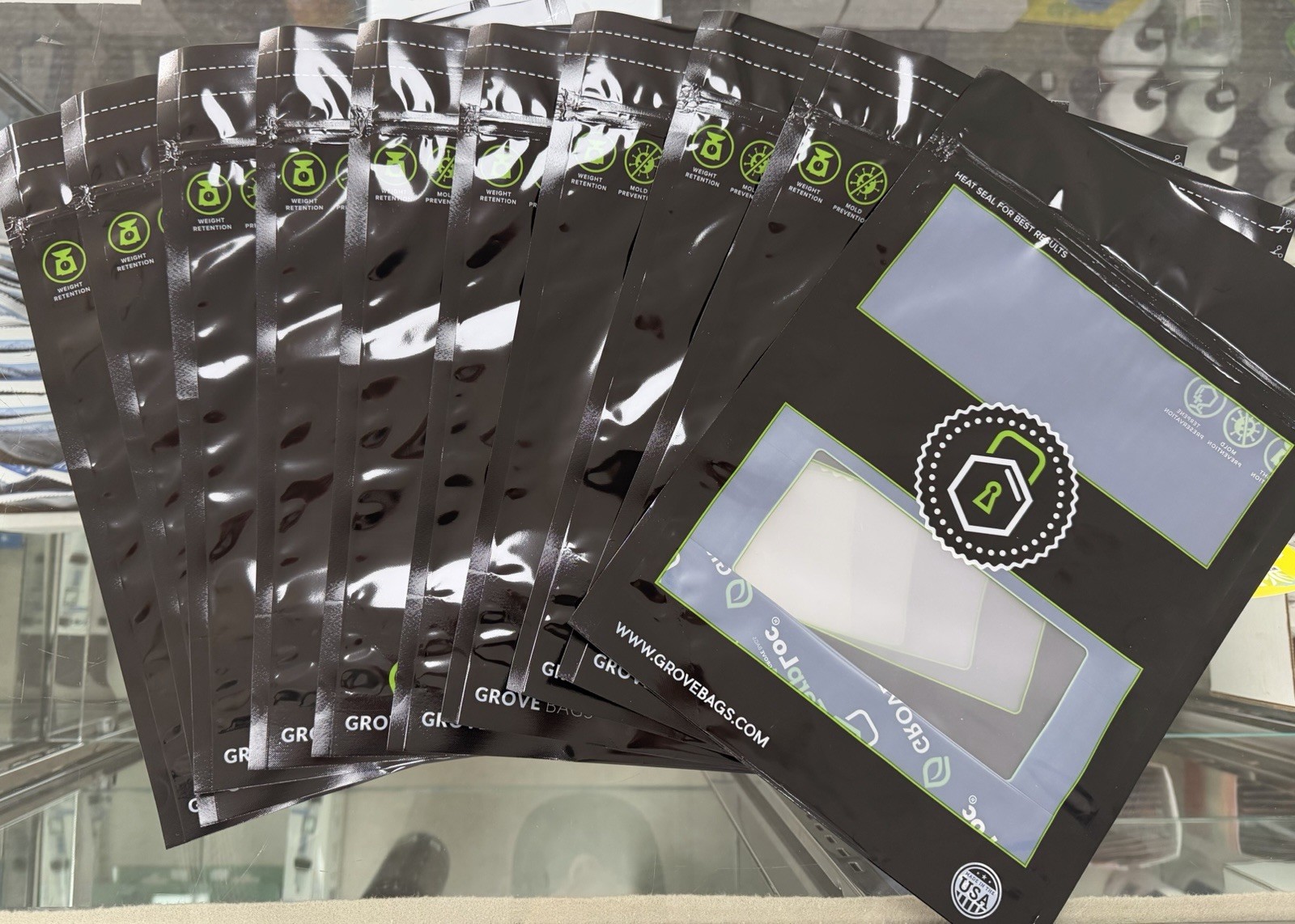 GROVE BAG TerpLoc Technology 1/4 Lb Curing/Storage Bag (10 Pack)