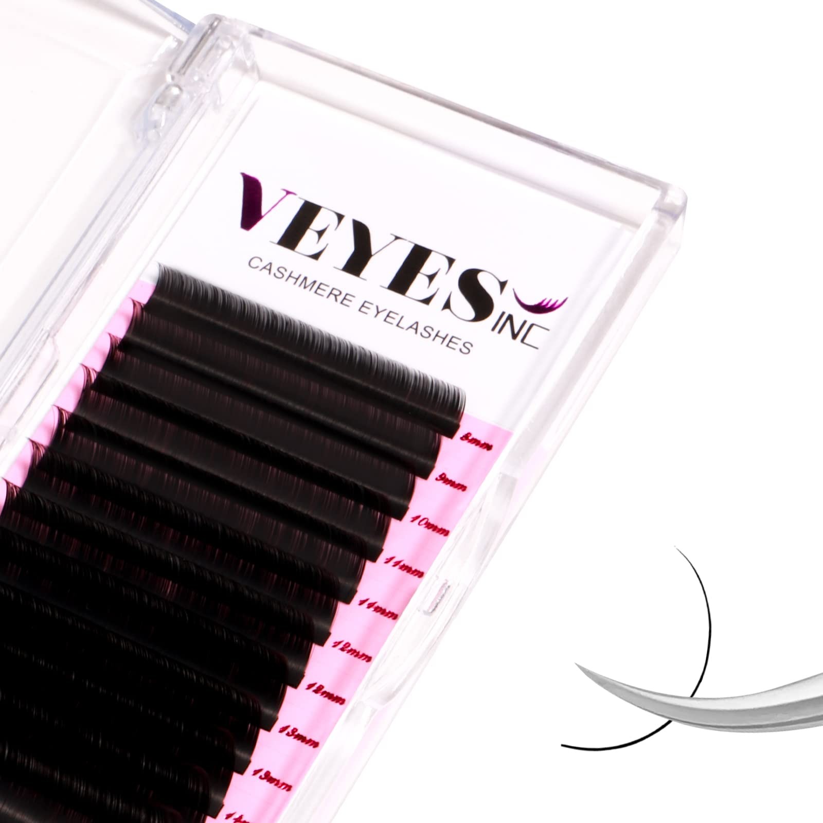 VEYES INC Cashmere Volume Lash Extensions C CC D DD LD L B J M 13mm, black