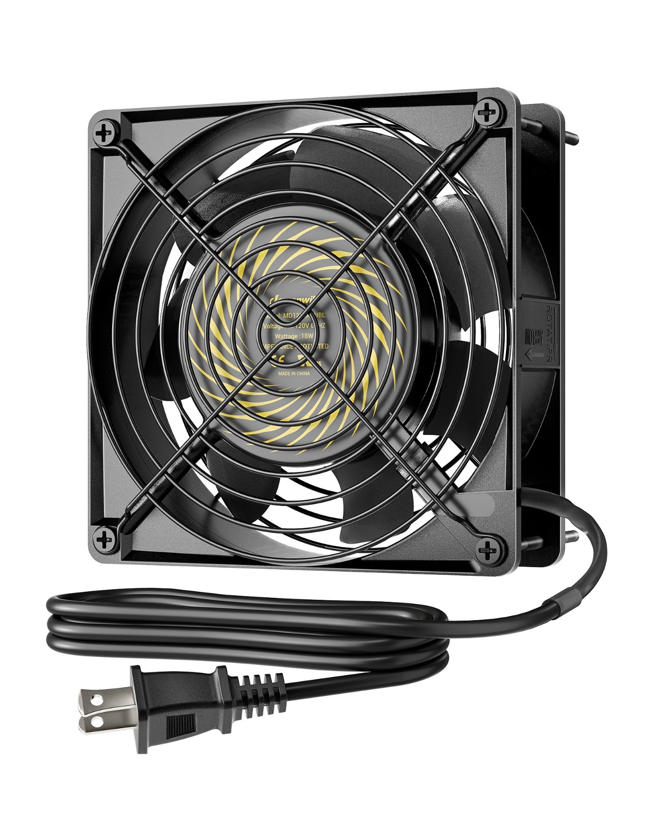 DEWENWILS 120V AC Fan, Waterproof Exhaust Fan 120mm, 18W 2850RPM 90CFM, UL List