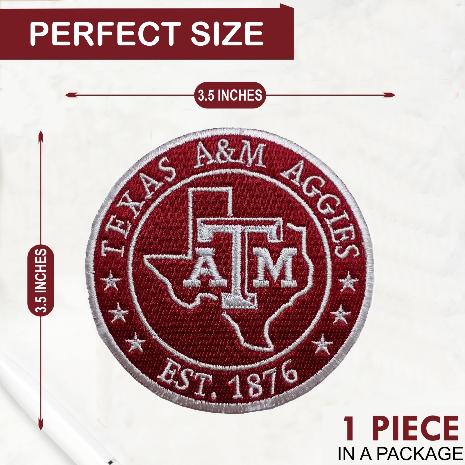Texas A&M Aggies NCAA Team Logo Iron On Patch-Sew Patch-Embroidered Patch
