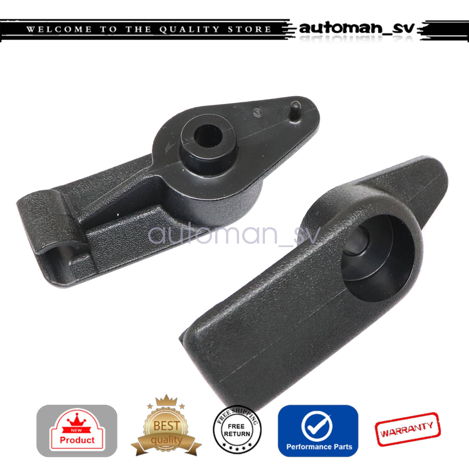 2pcs Fit For 1997-2004 Chevrolet Corvette C5 Black Sun Visor Clip Bracket Holder