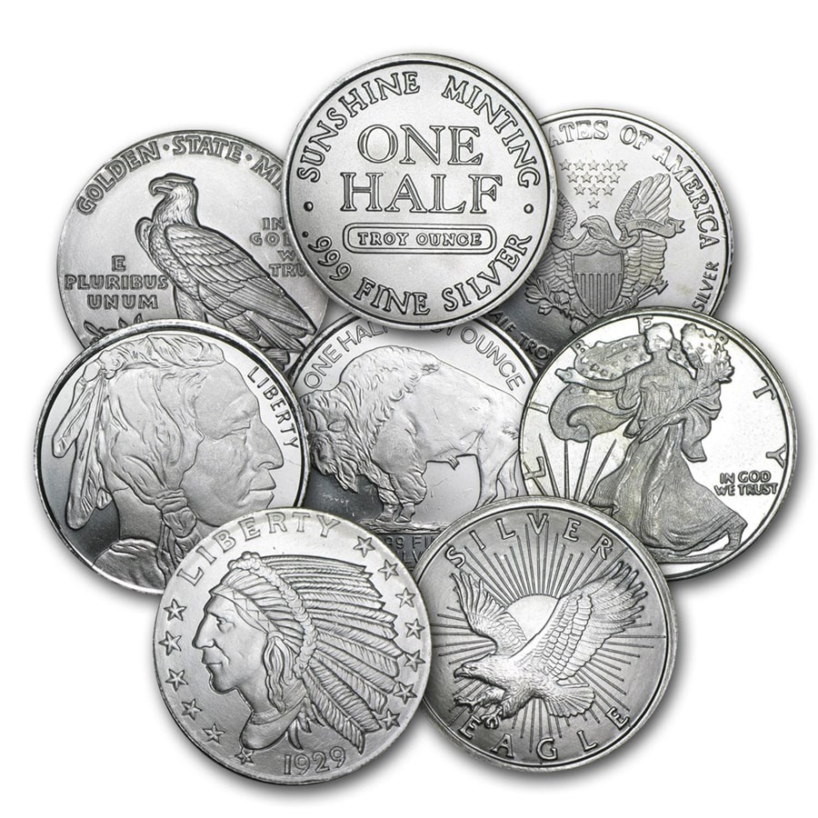 1/2 oz Generic Silver Round - Secondary Market, Design Our Choice