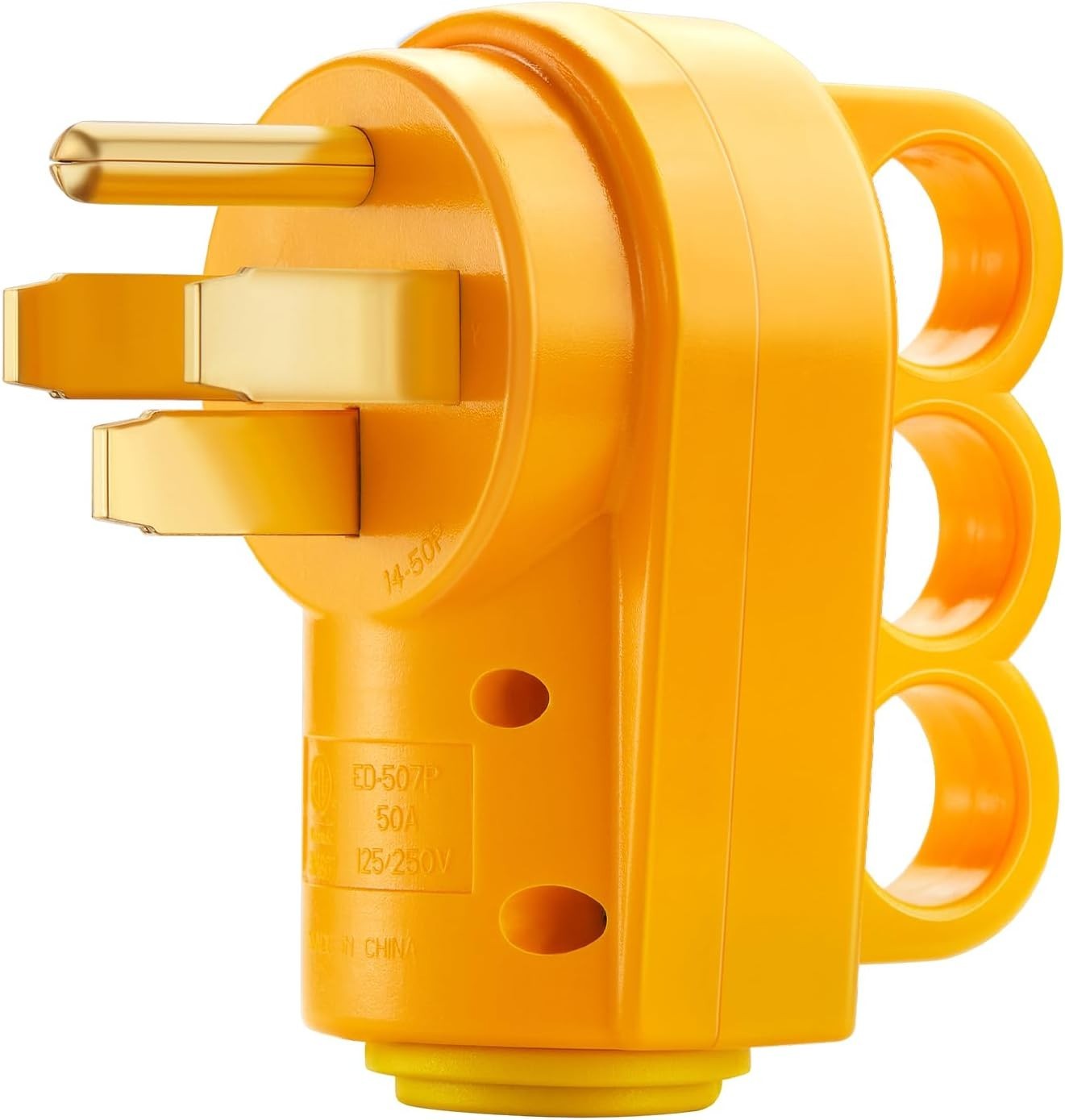 RV Plug 50 Amp Male  125/250V Heavy Duty Ergonomic Grip Handle Replacment Plug