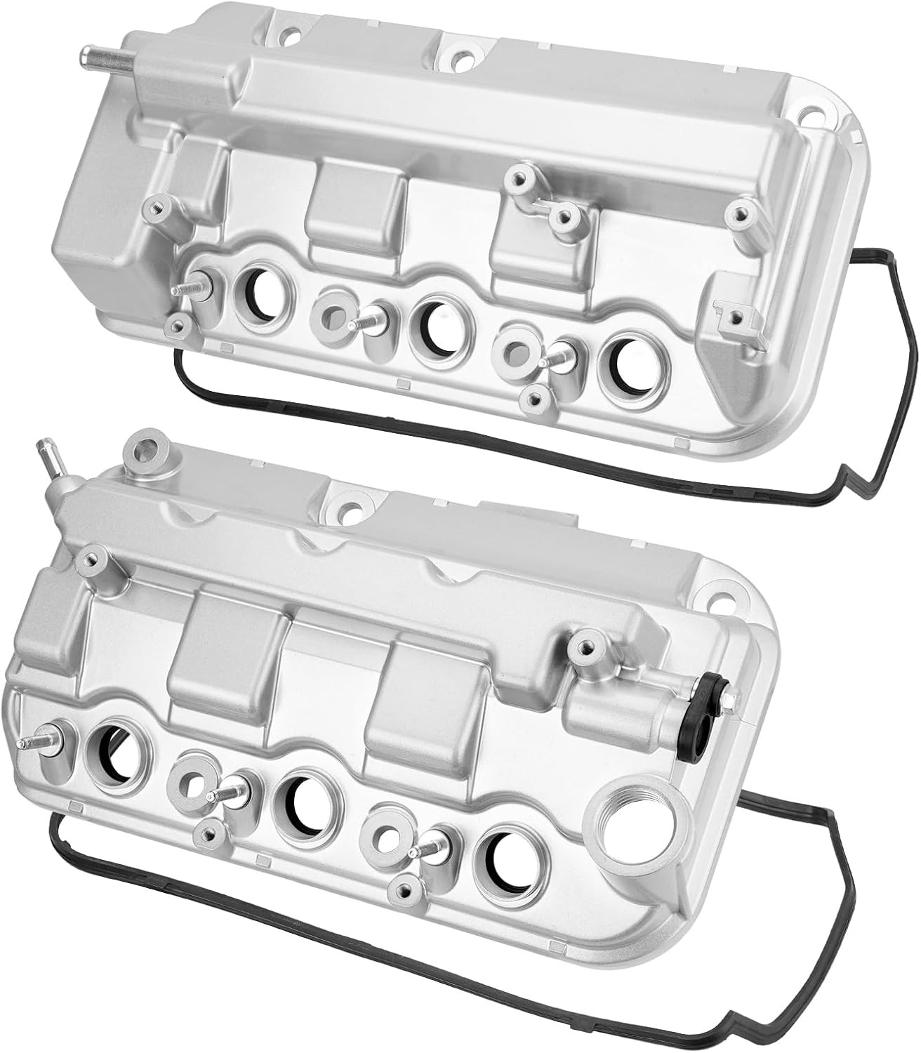 2Pcs Aluminum Front & Rear Valve Cover for Honda Accord Odyssey Pilot 3.5L V6