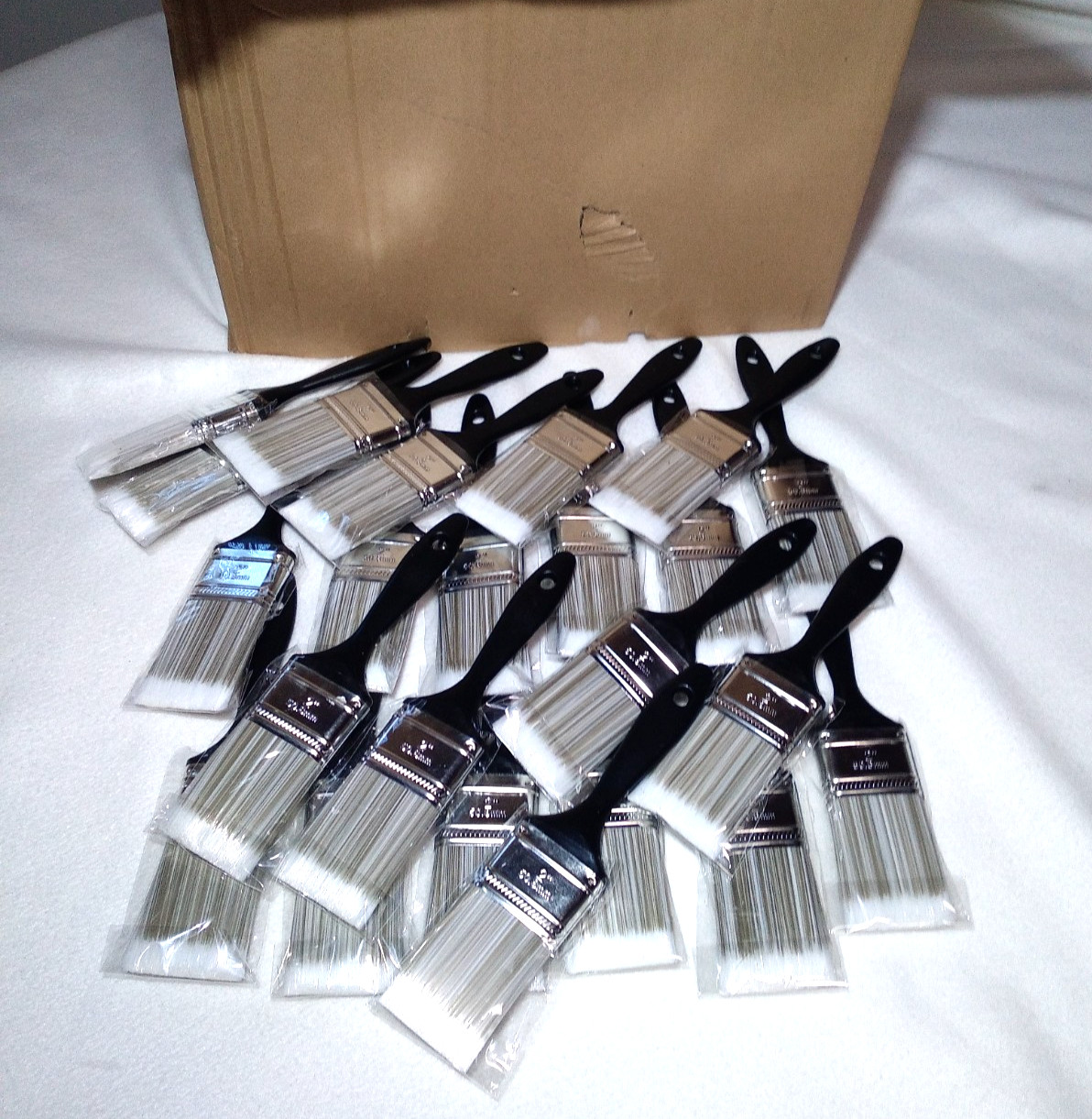 Box Of 50 Synthetic 2" Paint Brushes For Interior, Arts,Exterior Projects - NEW