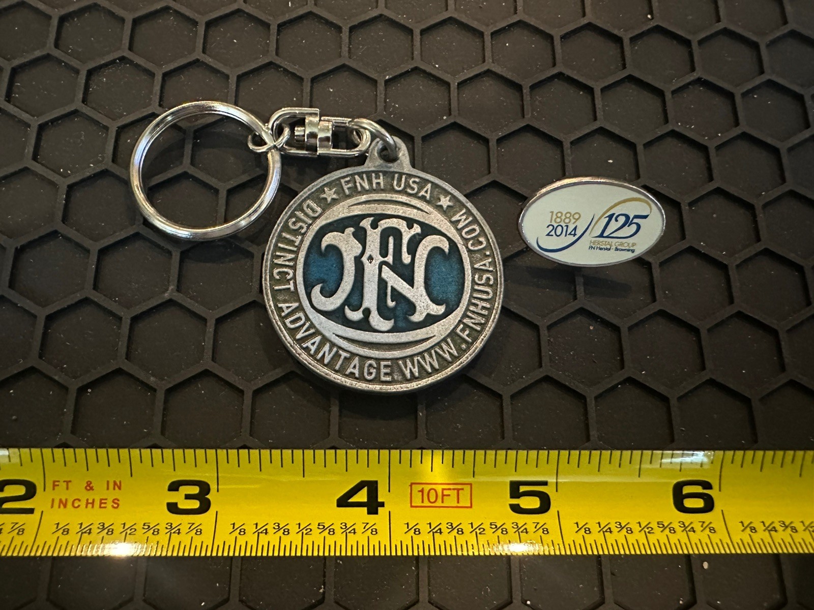 FNH FN Herstal Keychain Large + Lapel Pin
