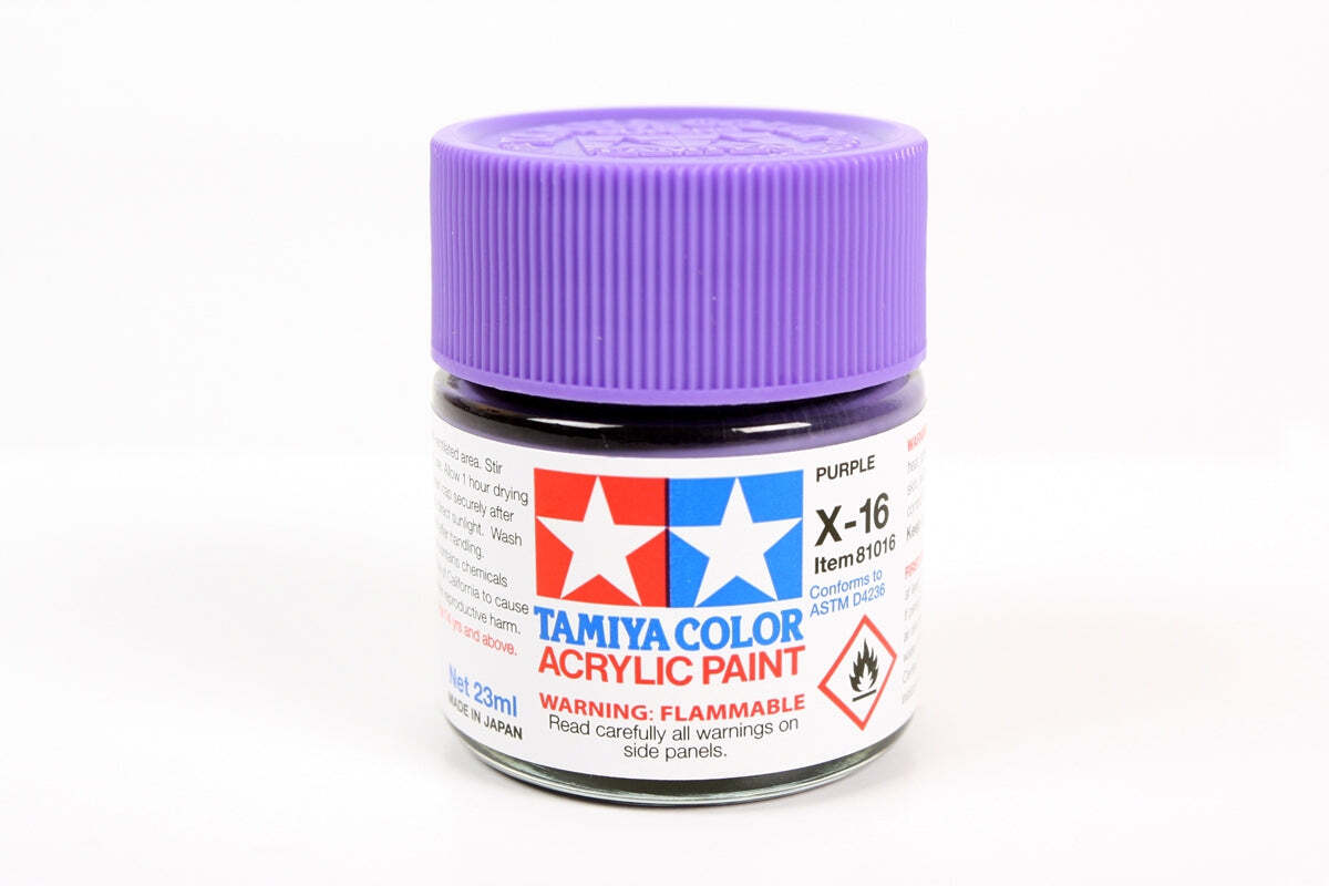 Tamiya 81016 X-16 Purple Acrylic Paint 23ml TAM81016 - US