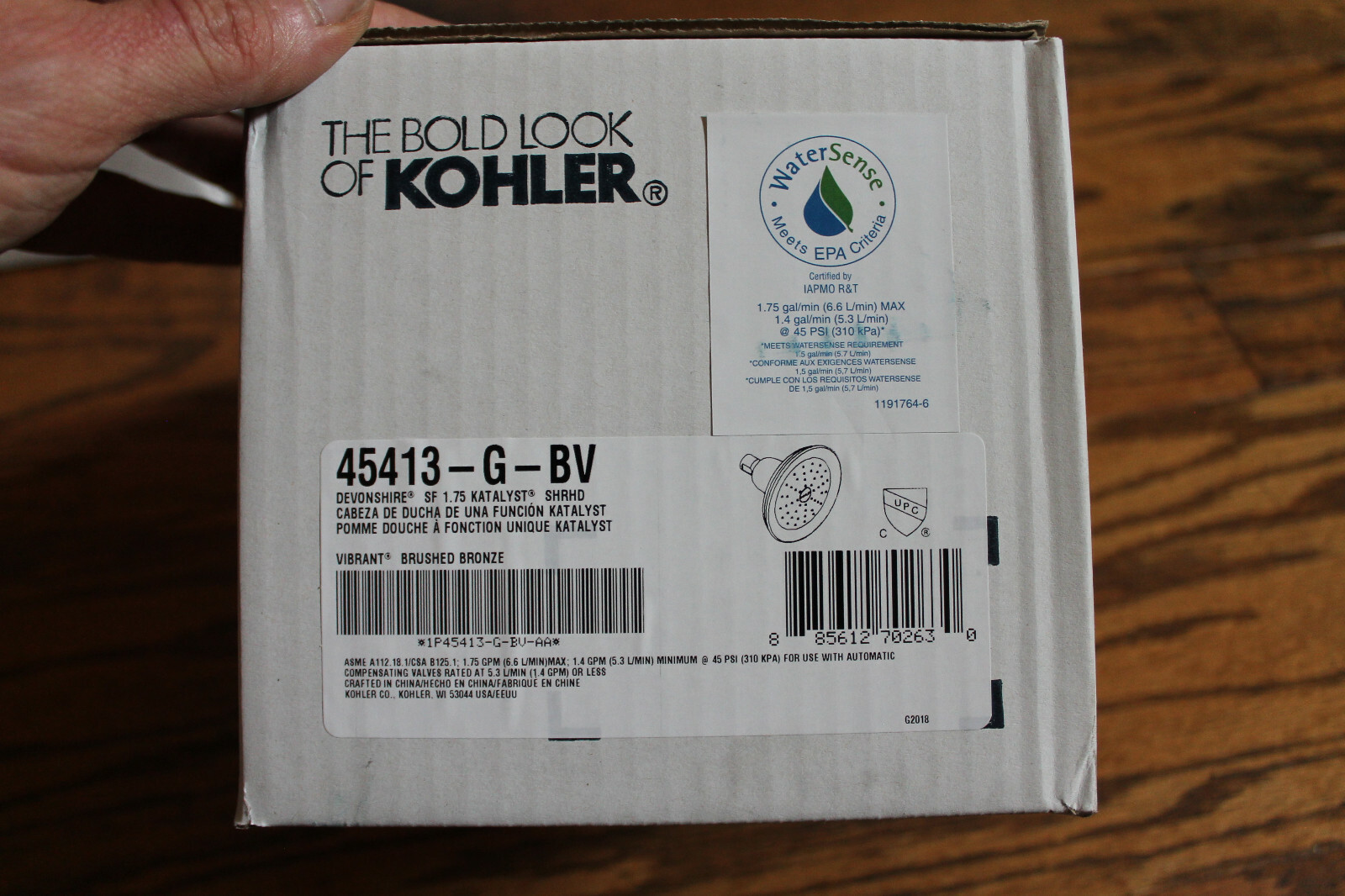Kohler Devonshire Single Function Shower Head with MasterClean Sprayface Bronze