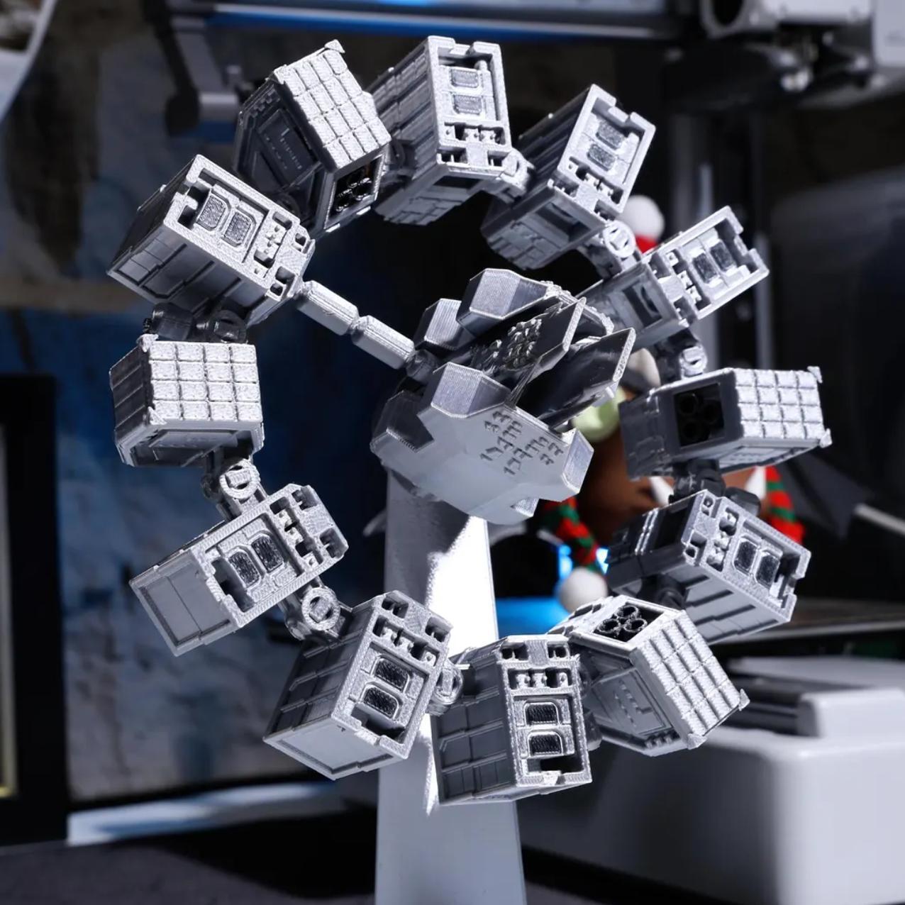Rotating Interstellar Eternal Space Station Movie 3D Model Spaceship Collectible