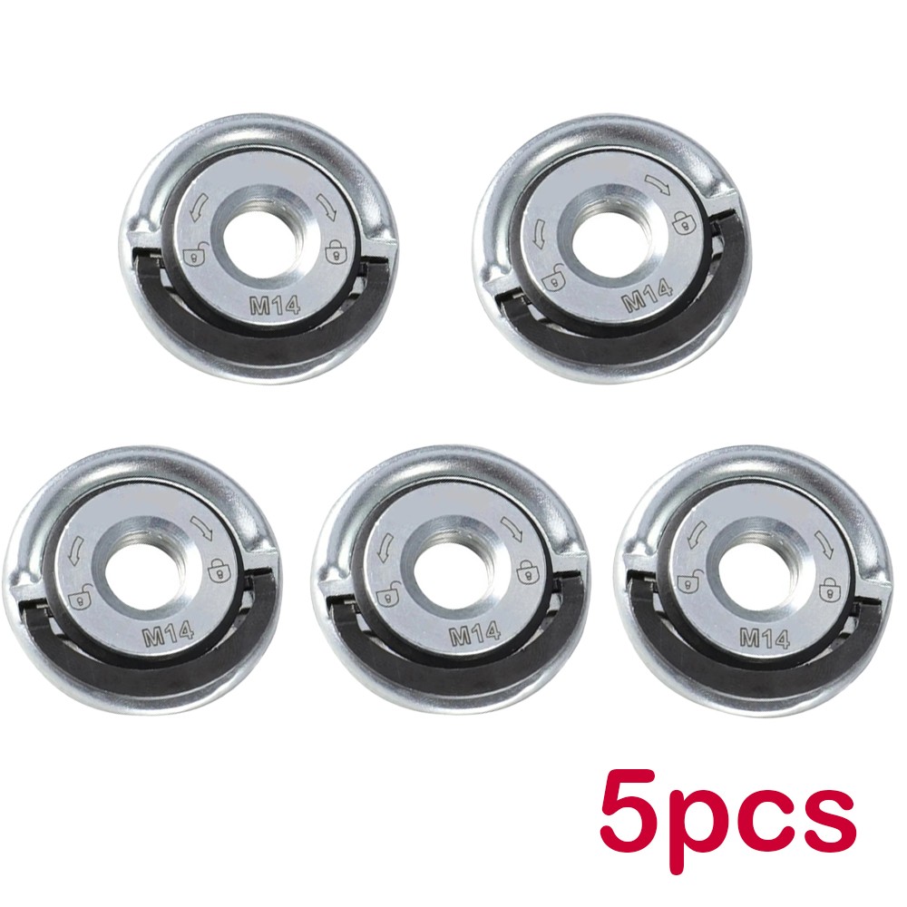 5xM14 Quick Release Flange Nut & Chuck Plate for Angle Grinder Self-Locking Tool