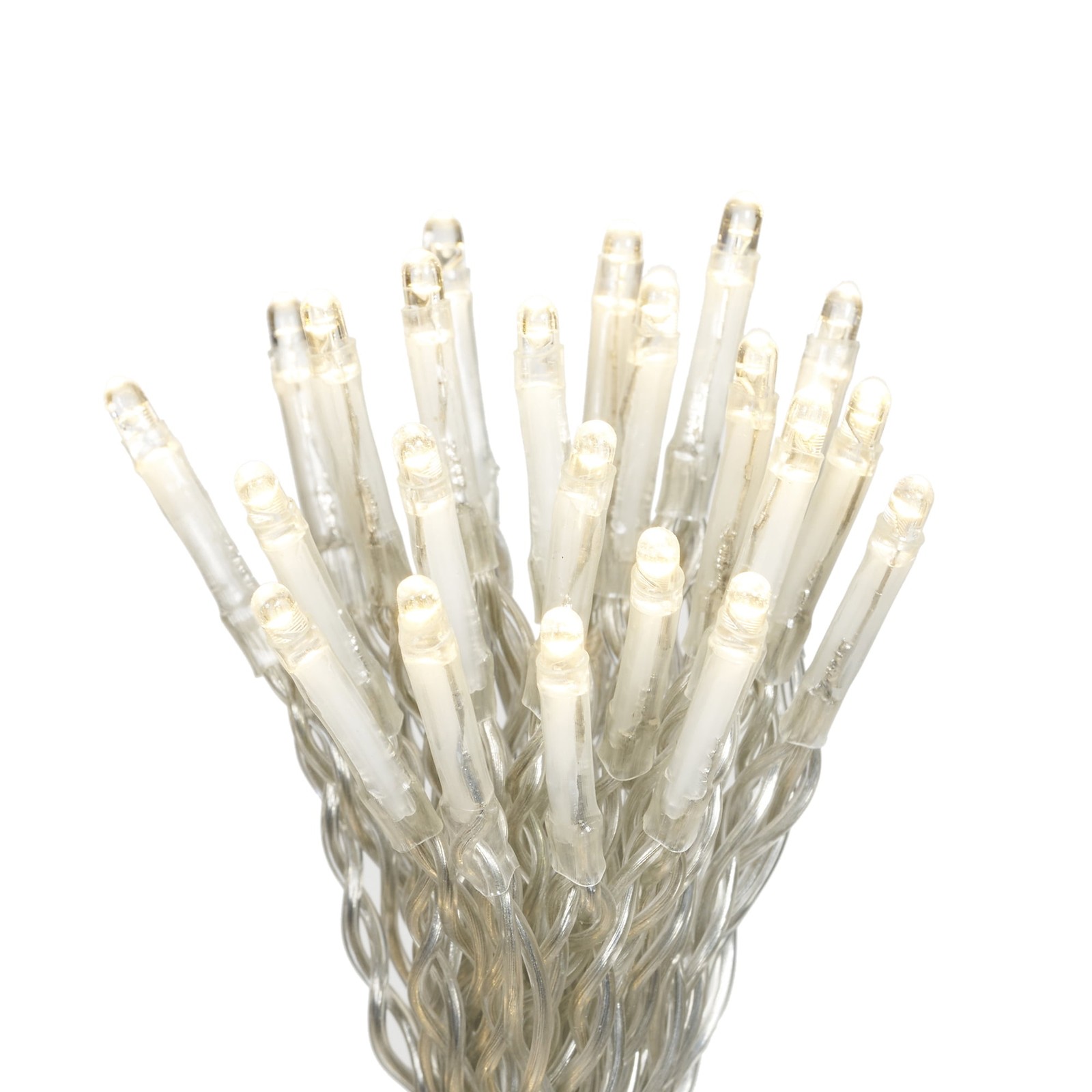 15-Strand LED Warm White Curtain Outdoor String Lights End-to-End Connectors