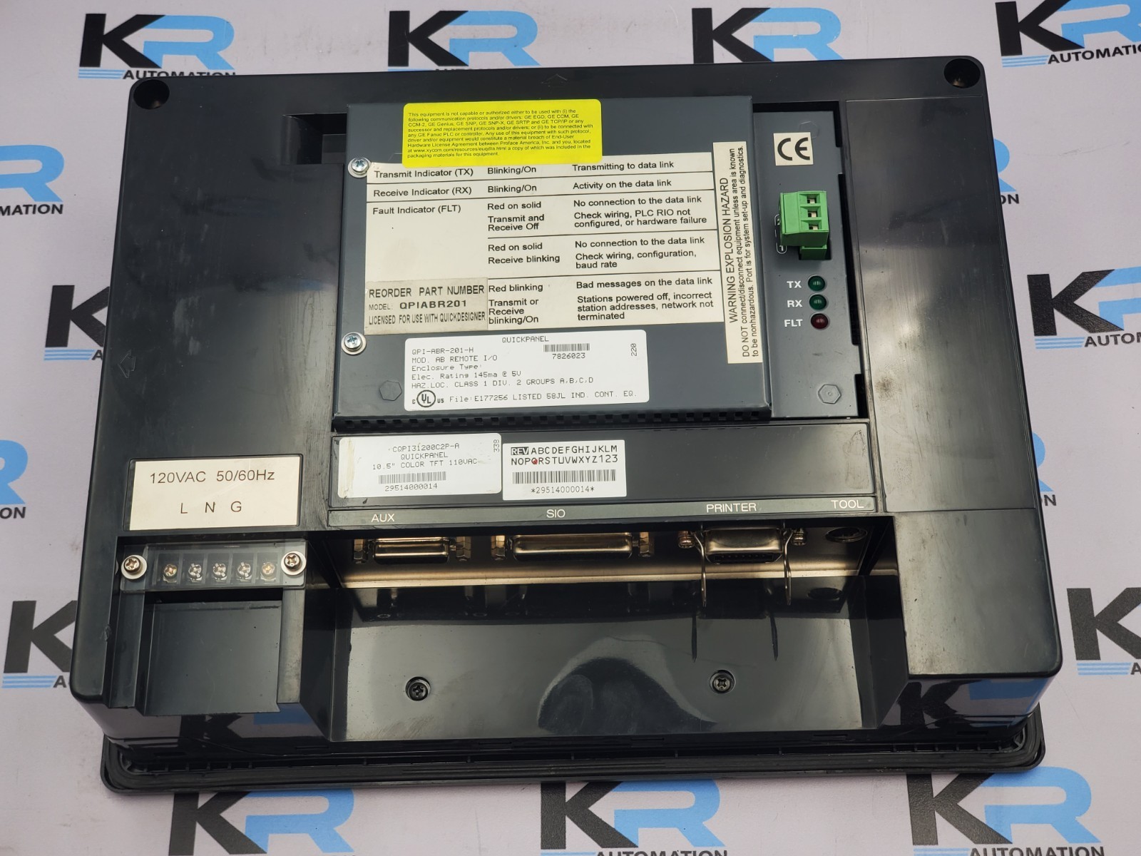 Total Control CQPI31200C2P-A QucikPanel Operator Interface 10.5" Color 120V