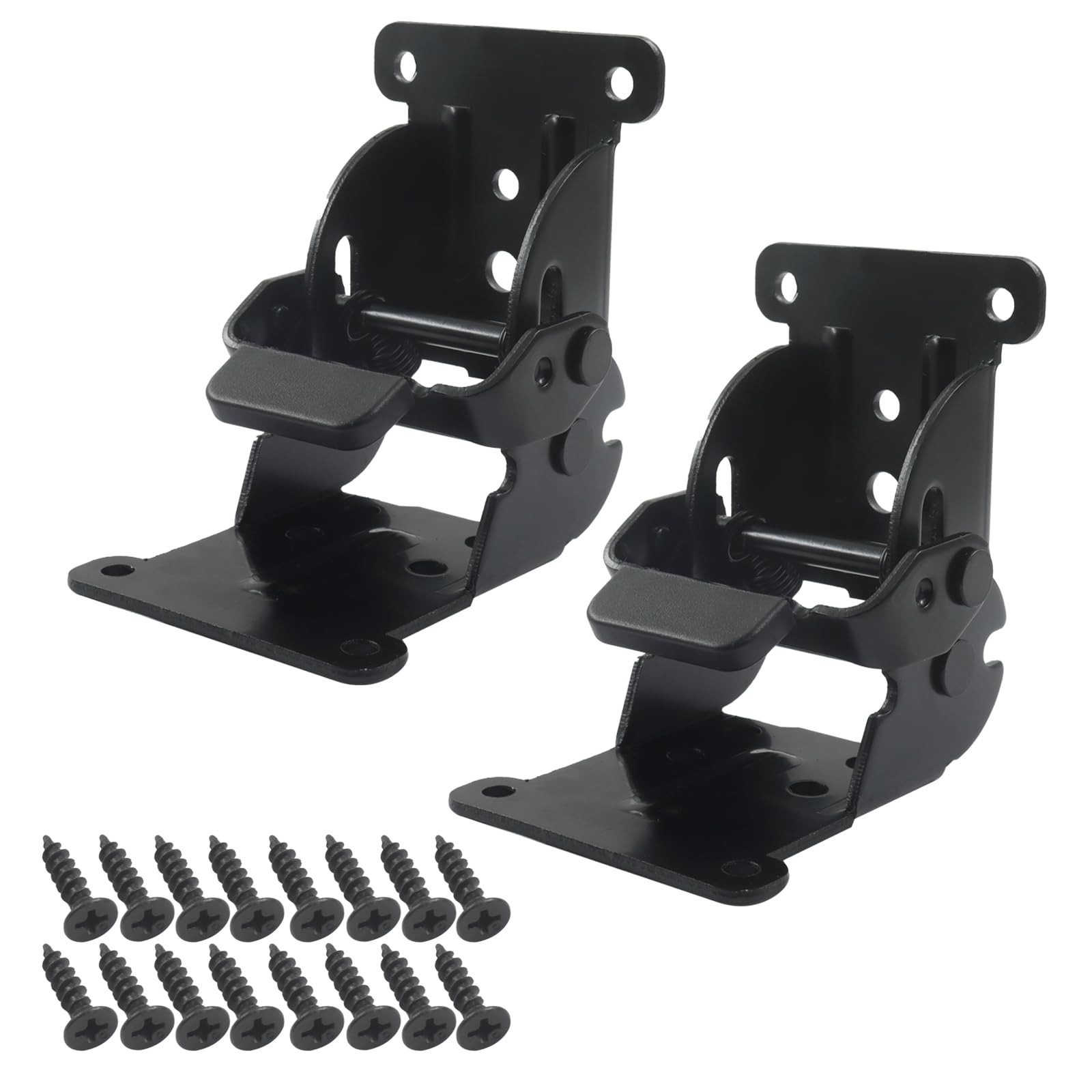 2 Pack Heavy-Duty Folding Brackets - Self-Locking Steel Hinges with Screws fo...