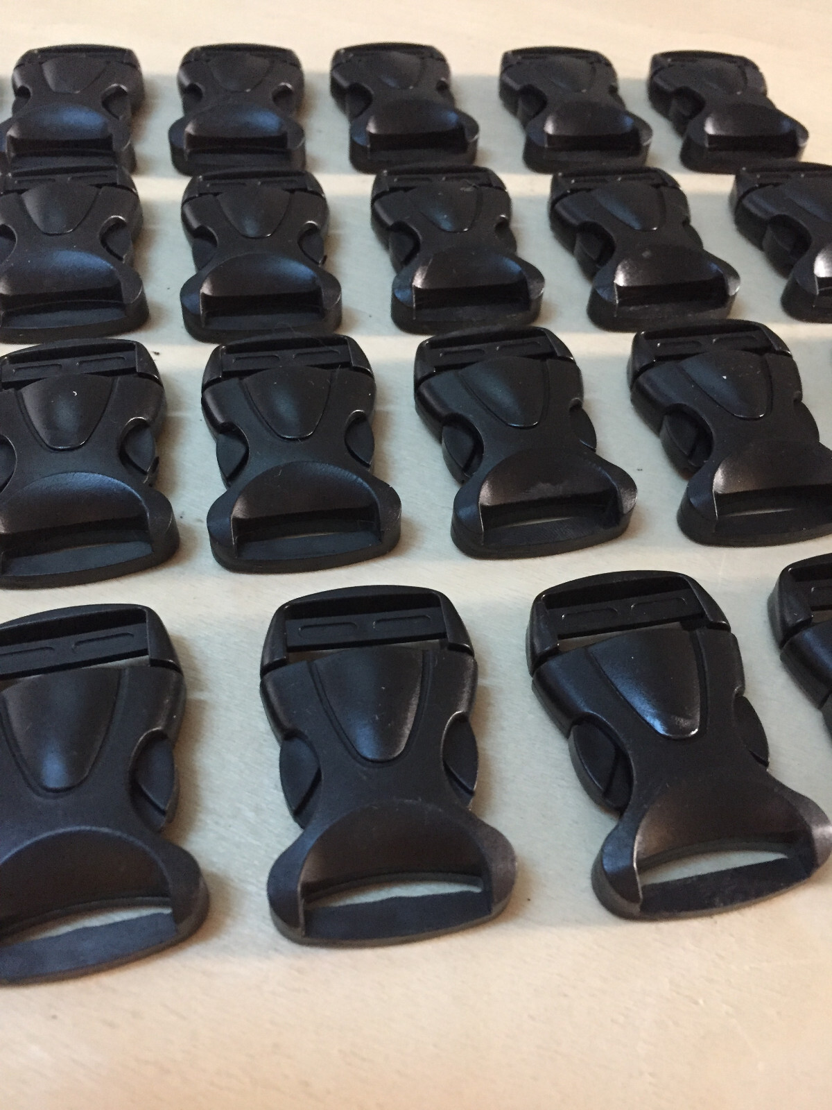 30 Buckles Black Plastic Quick Release for 1" wide webbing